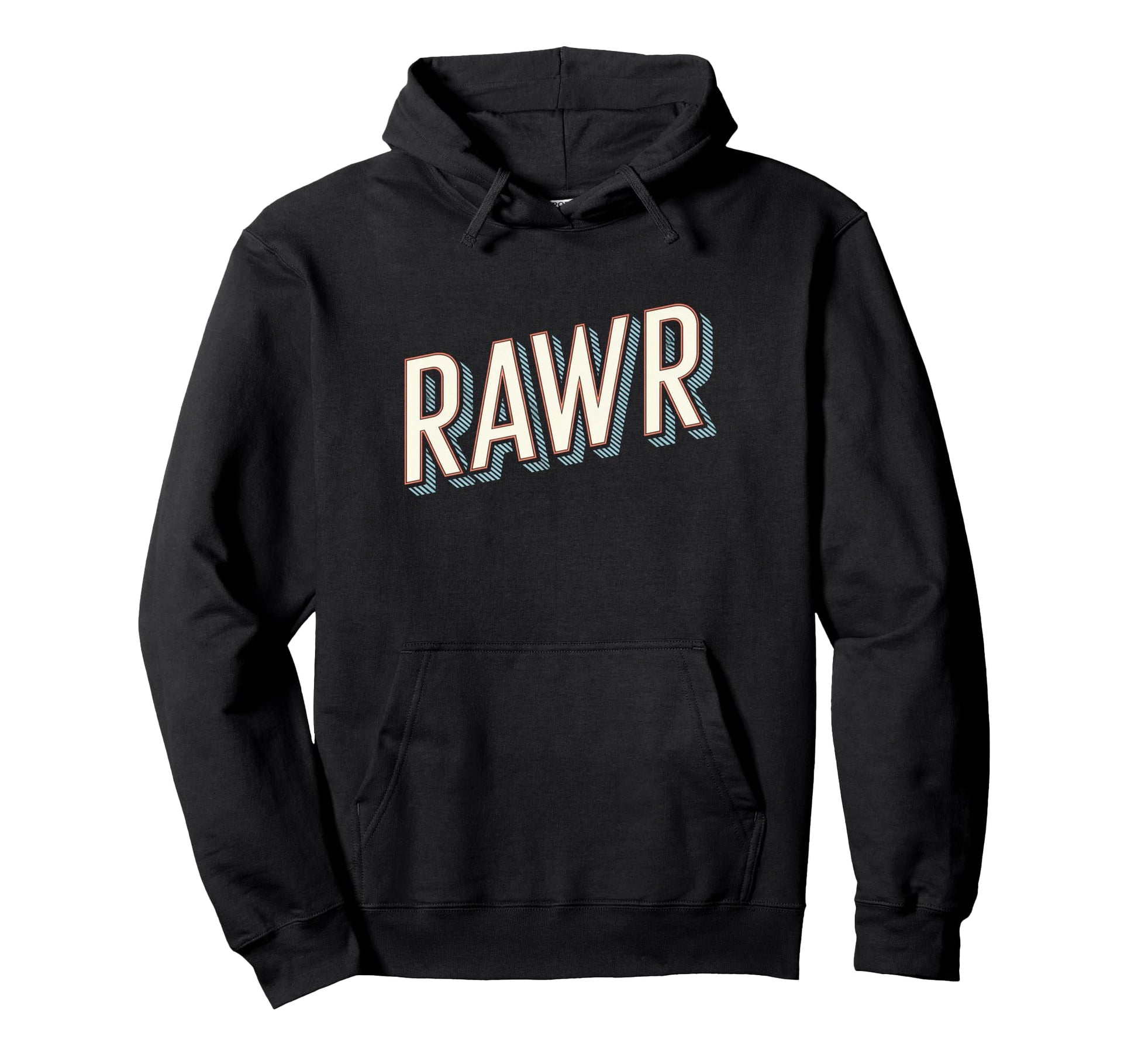 Dinosaur Fun Rawr Typography Hoodie - Novelty Apparel Men Women - T-Shirt, Sweatshirt, Hoodie