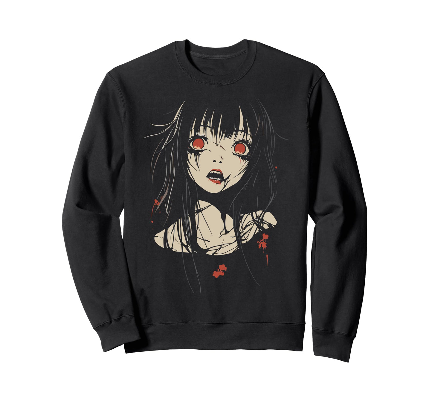 Anime Horror Aesthetic Soft Grunge Sweatshirt - Aesthetic Graphic Unisex - T-Shirt, Sweatshirt, Hoodie