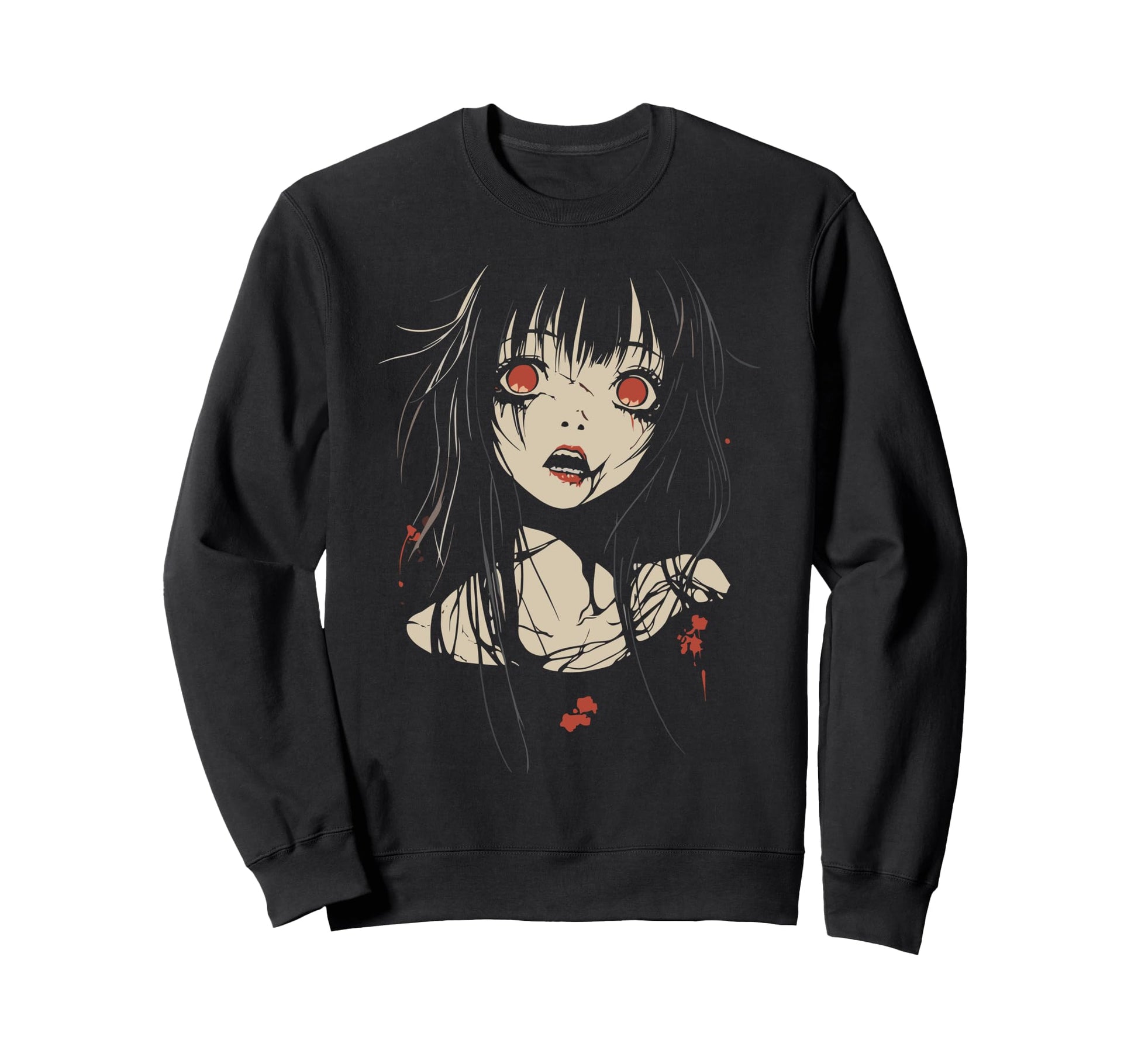 Anime Horror Aesthetic Soft Grunge Sweatshirt - Aesthetic Graphic Unisex - T-Shirt, Sweatshirt, Hoodie