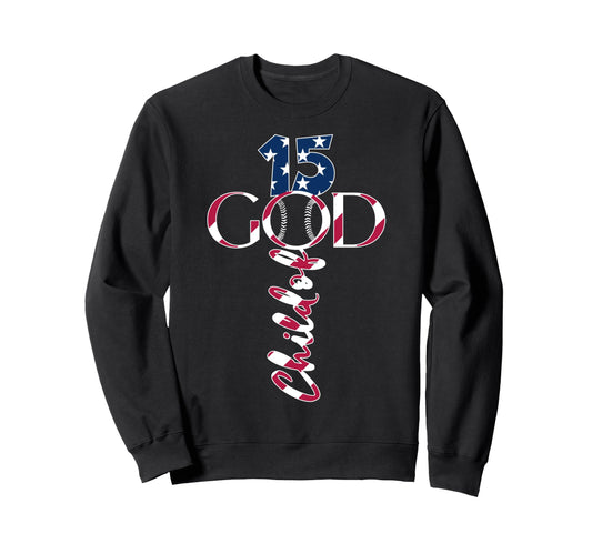 Baseball Jesus 15 Years Child God Sweatshirt - Unique Graphic Men Women - T-Shirt, Sweatshirt, Hoodie