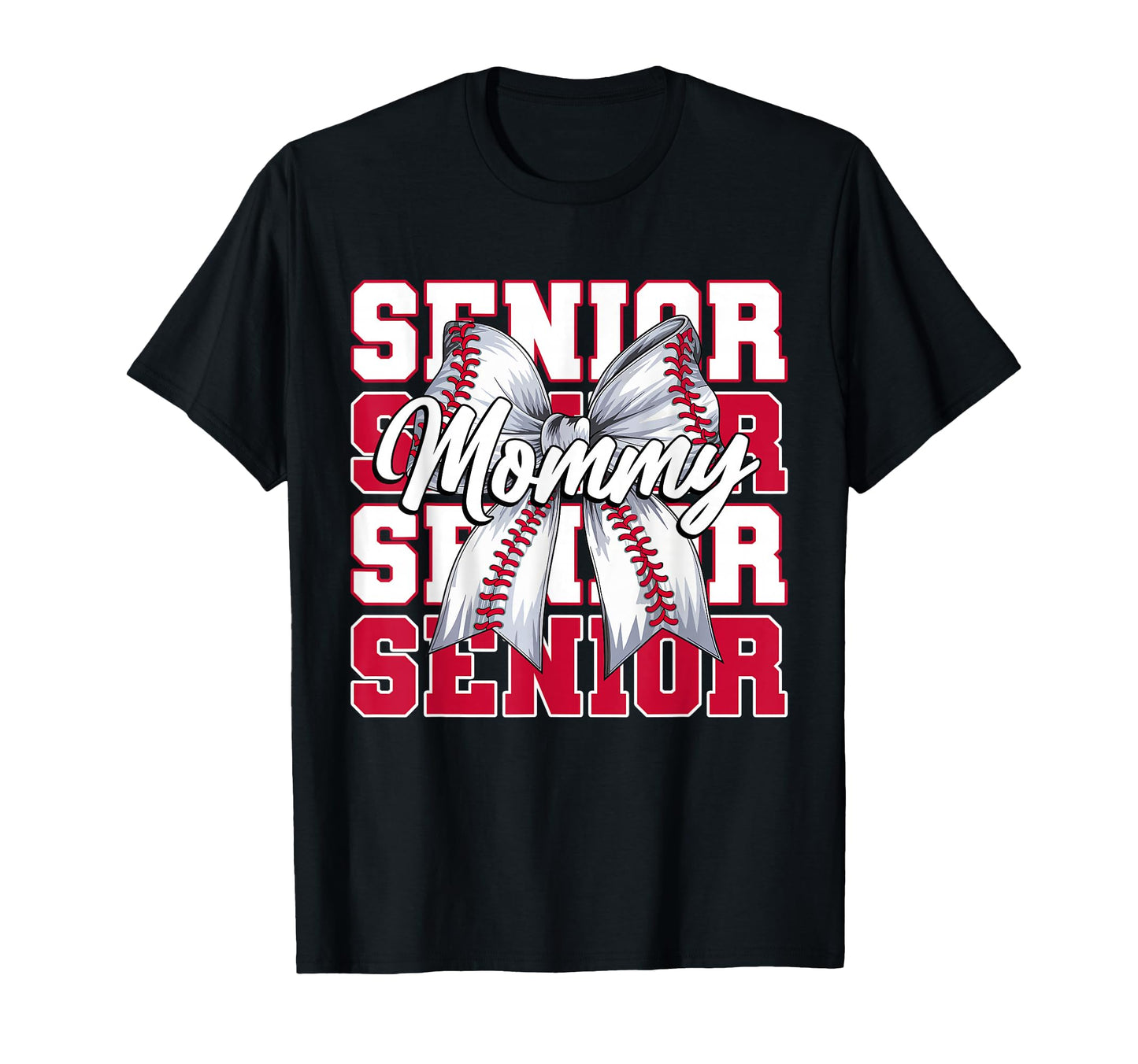 Baseball Mommy Senior 2026 Coquette T-Shirt - Unique Graphic for Adults - T-Shirt, Sweatshirt, Hoodie