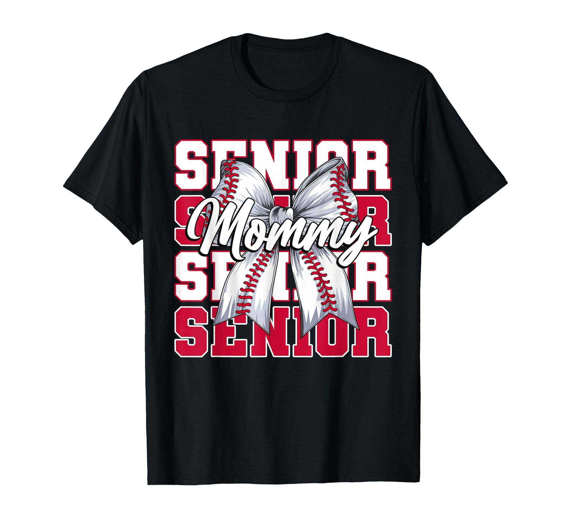 Baseball Mommy Senior 2026 Coquette T-Shirt - Unique Graphic for Adults - T-Shirt, Sweatshirt, Hoodie
