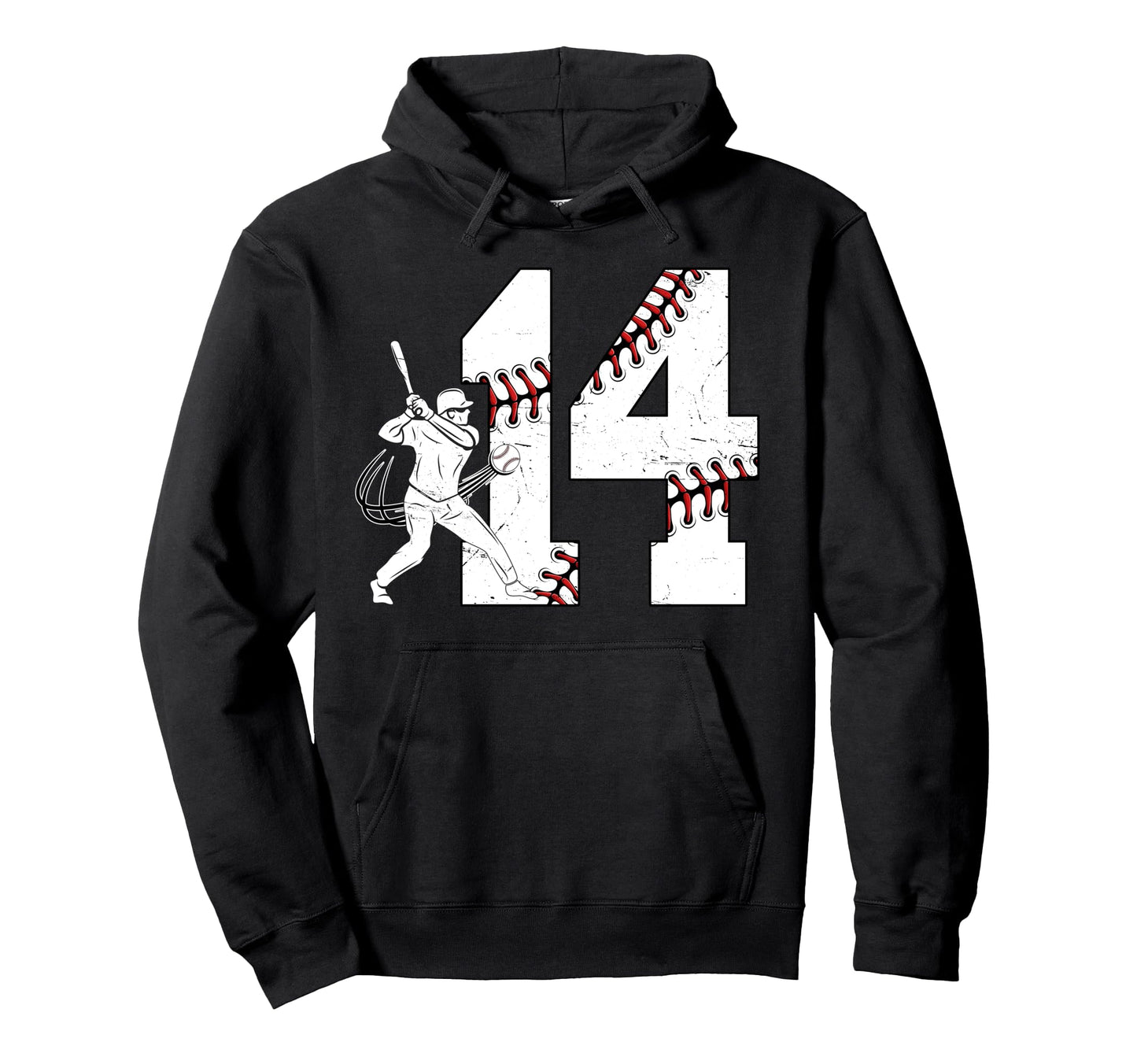 14Th Birthday Baseball Fourteen Year Old Hoodie - Trendy Graphic Men Women - T-Shirt, Sweatshirt, Hoodie