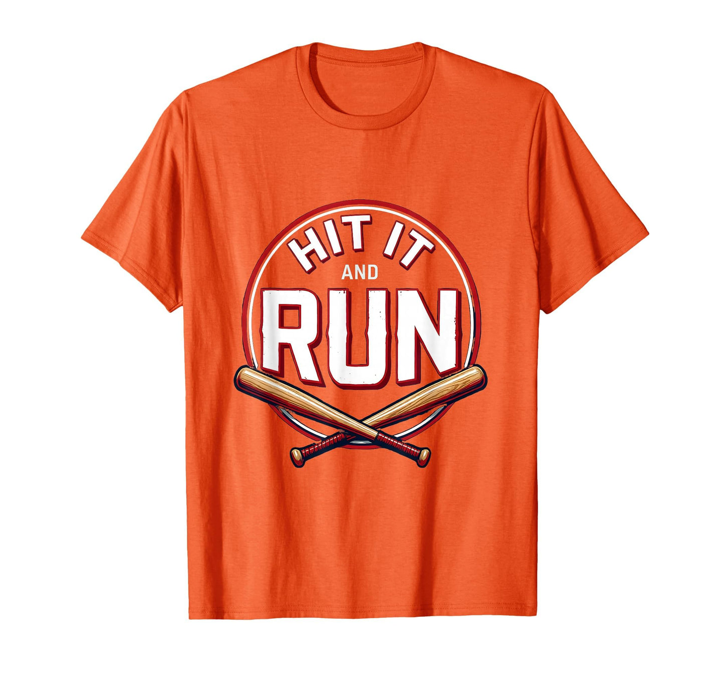 Hit It And Run Baseball T-Shirt - Minimalist Print Unisex - T-Shirt, Sweatshirt, Hoodie
