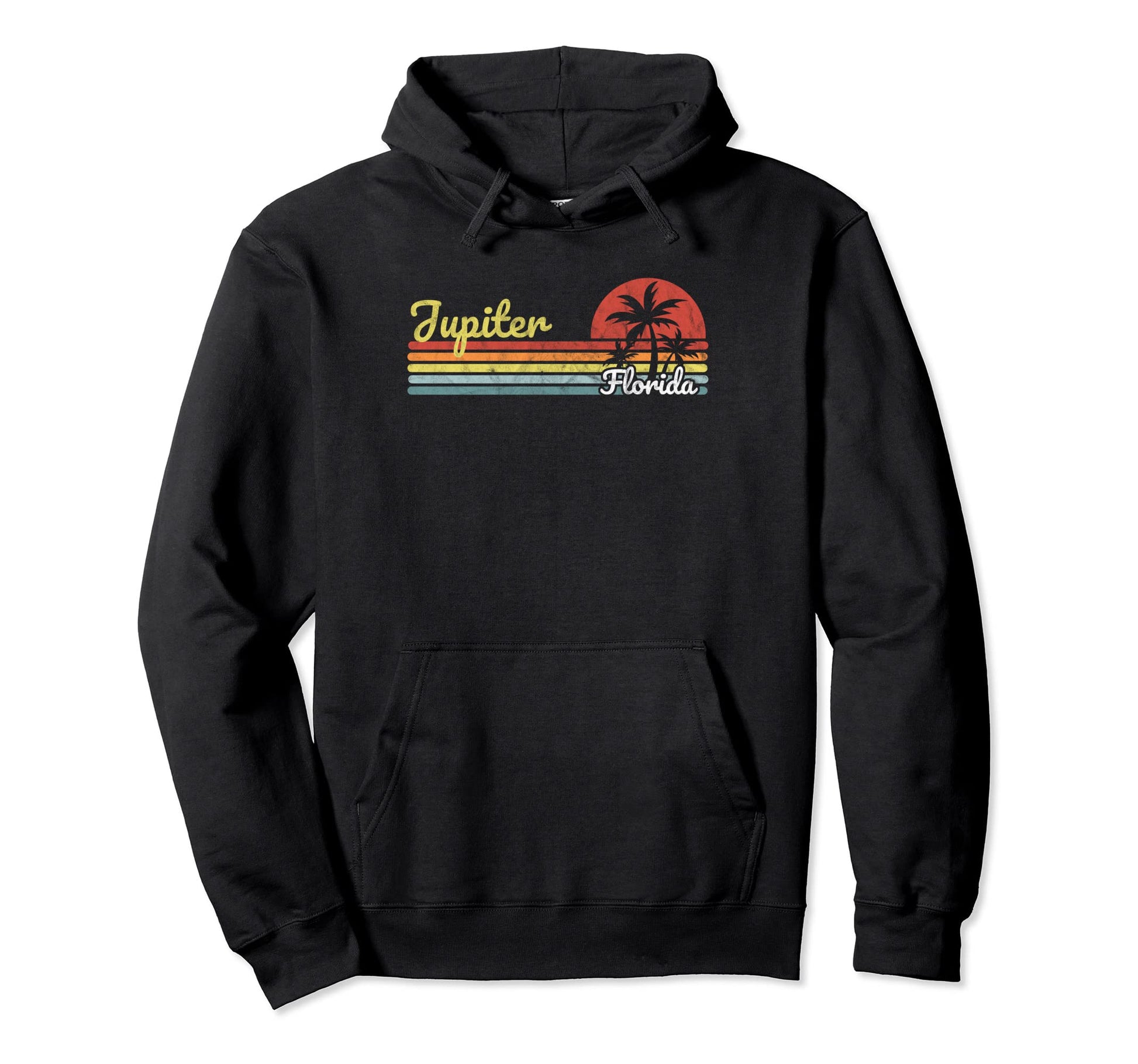 Jupiter Fl Florida Stripes Lines Hoodie - Casual Everyday Wear Men Women - T-Shirt, Sweatshirt, Hoodie