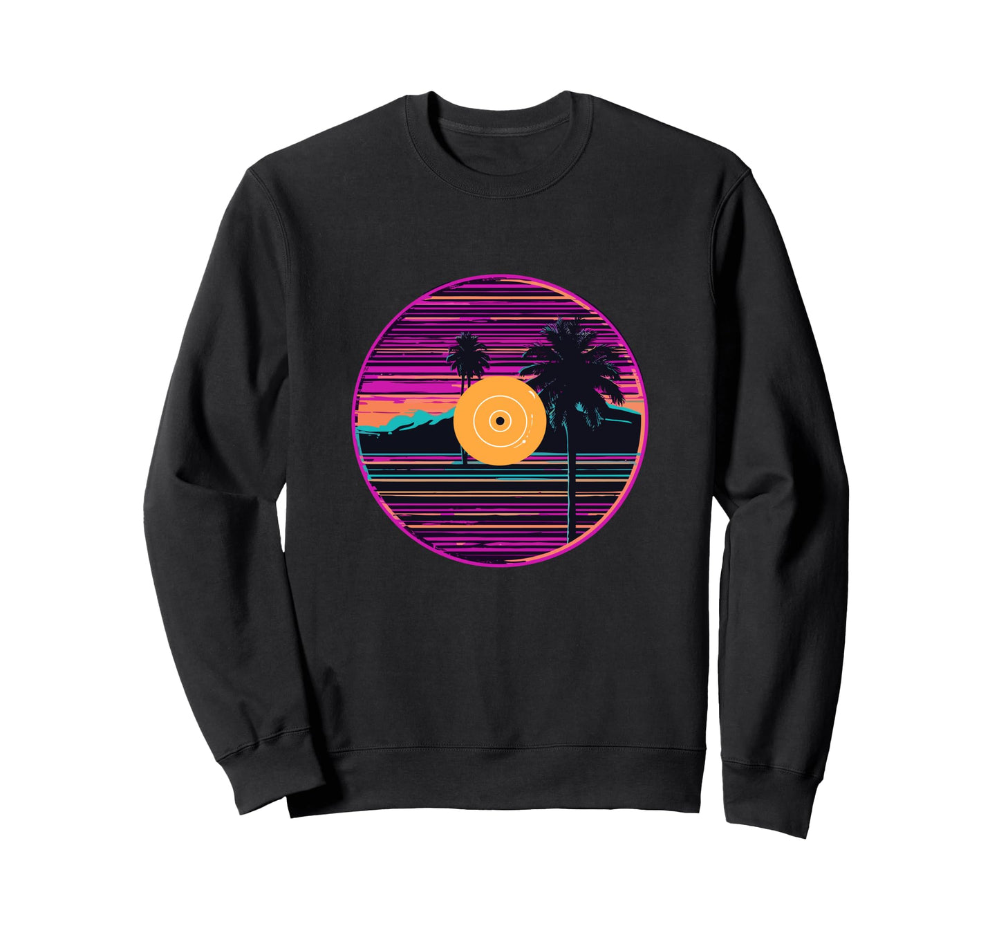 Vinyl Record Vaporwave Turntable Sweatshirt - Trendy Graphic for Adults - T-Shirt, Sweatshirt, Hoodie