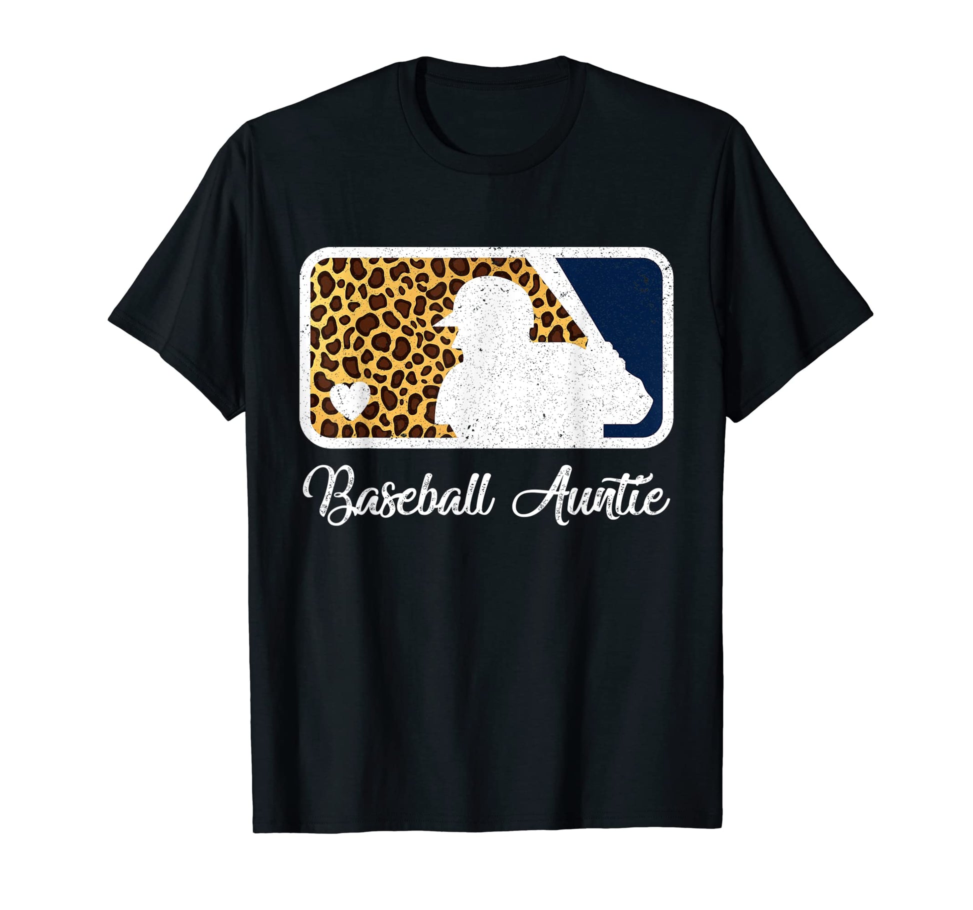 Baseball Auntie Leopard Funny Player T-Shirt - Custom Art Print Men Women - T-Shirt, Sweatshirt, Hoodie