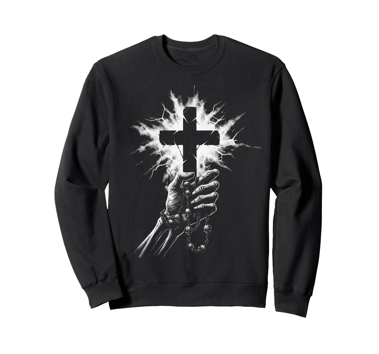 Skull Cross Y2K Grunge Aesthetic Sweatshirt - Streetwear Style for Adults - T-Shirt, Sweatshirt, Hoodie