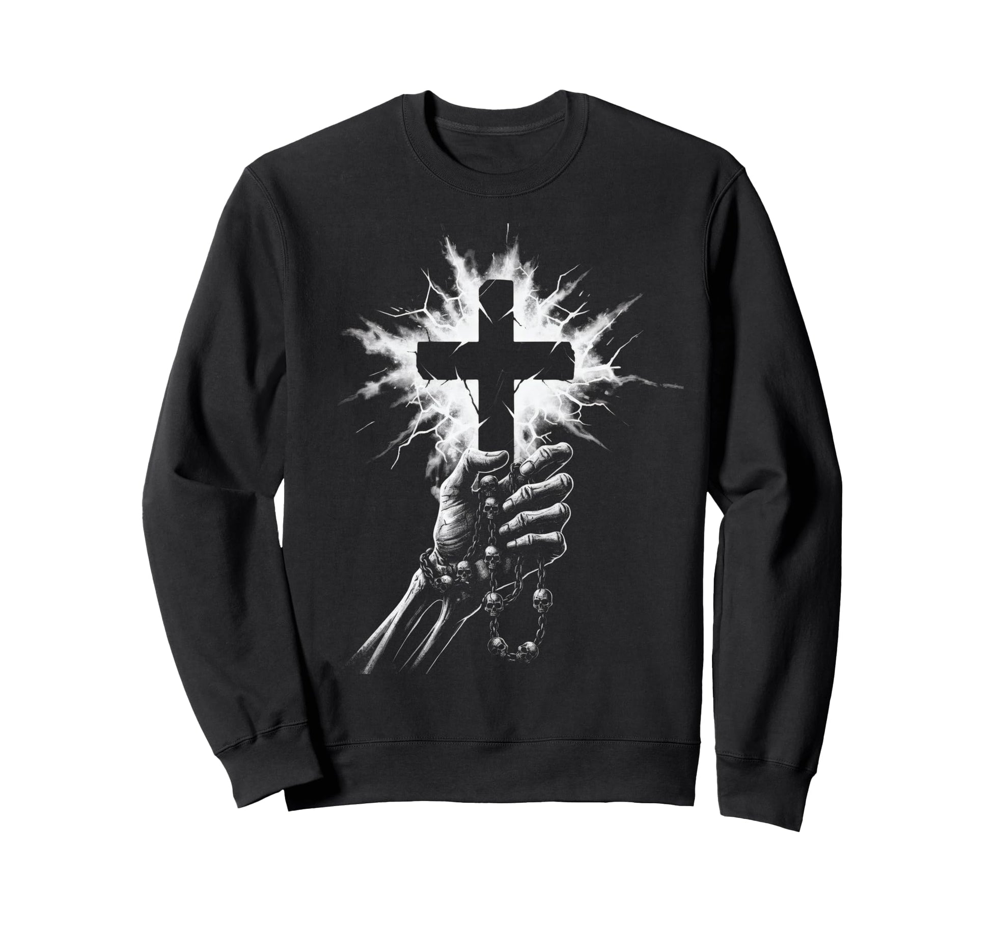 Skull Cross Y2K Grunge Aesthetic Sweatshirt - Streetwear Style for Adults - T-Shirt, Sweatshirt, Hoodie