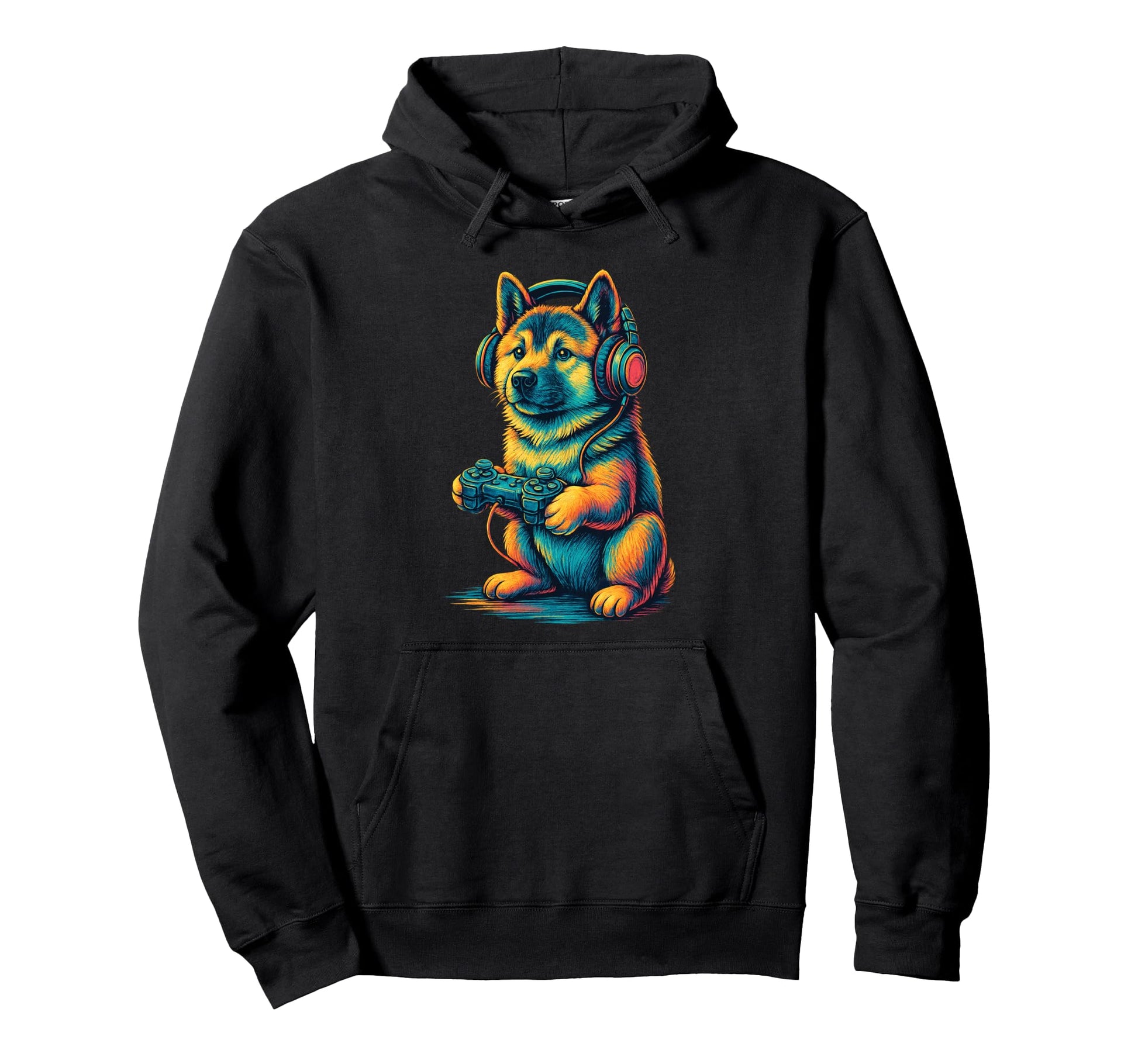 American Akita Gamer Gaming Dog Lover Hoodie - Minimalist Print Men Women - T-Shirt, Sweatshirt, Hoodie
