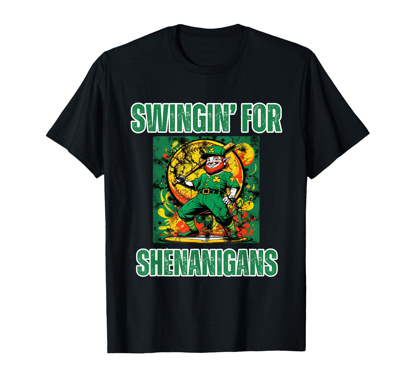 Leprechaun Baseball Power St T-Shirt - Minimalist Print for Adults - T-Shirt, Sweatshirt, Hoodie