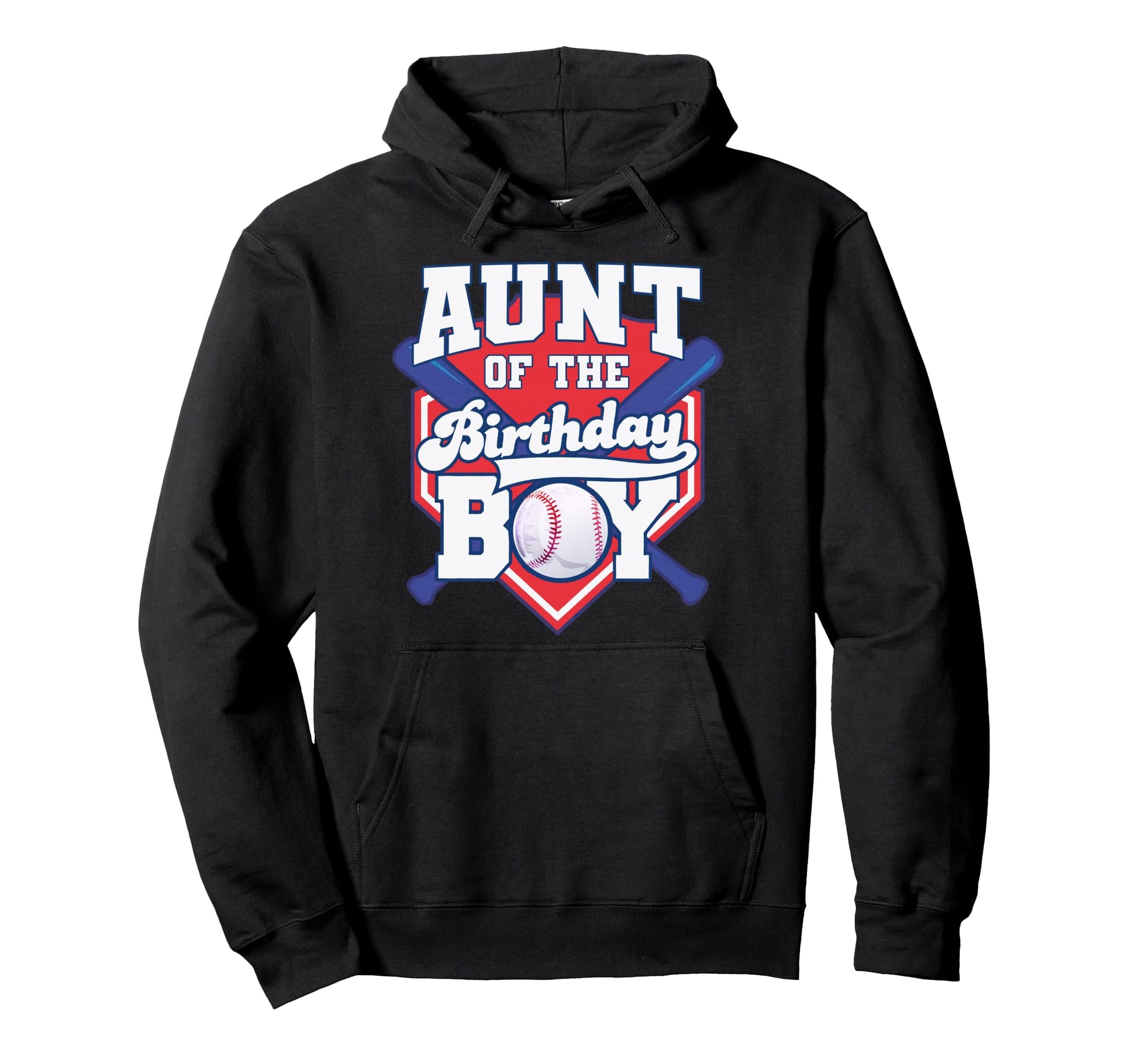 Aunt Birthday Baseball Player Bday Hoodie - Trendy Graphic for Adults - T-Shirt, Sweatshirt, Hoodie