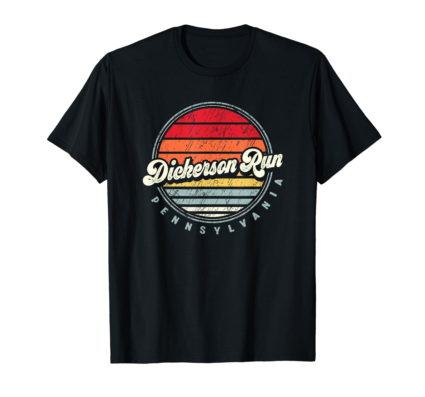 Dickerson Run Home State 70S Sunset T-Shirt - Aesthetic Graphic Unisex - T-Shirt, Sweatshirt, Hoodie