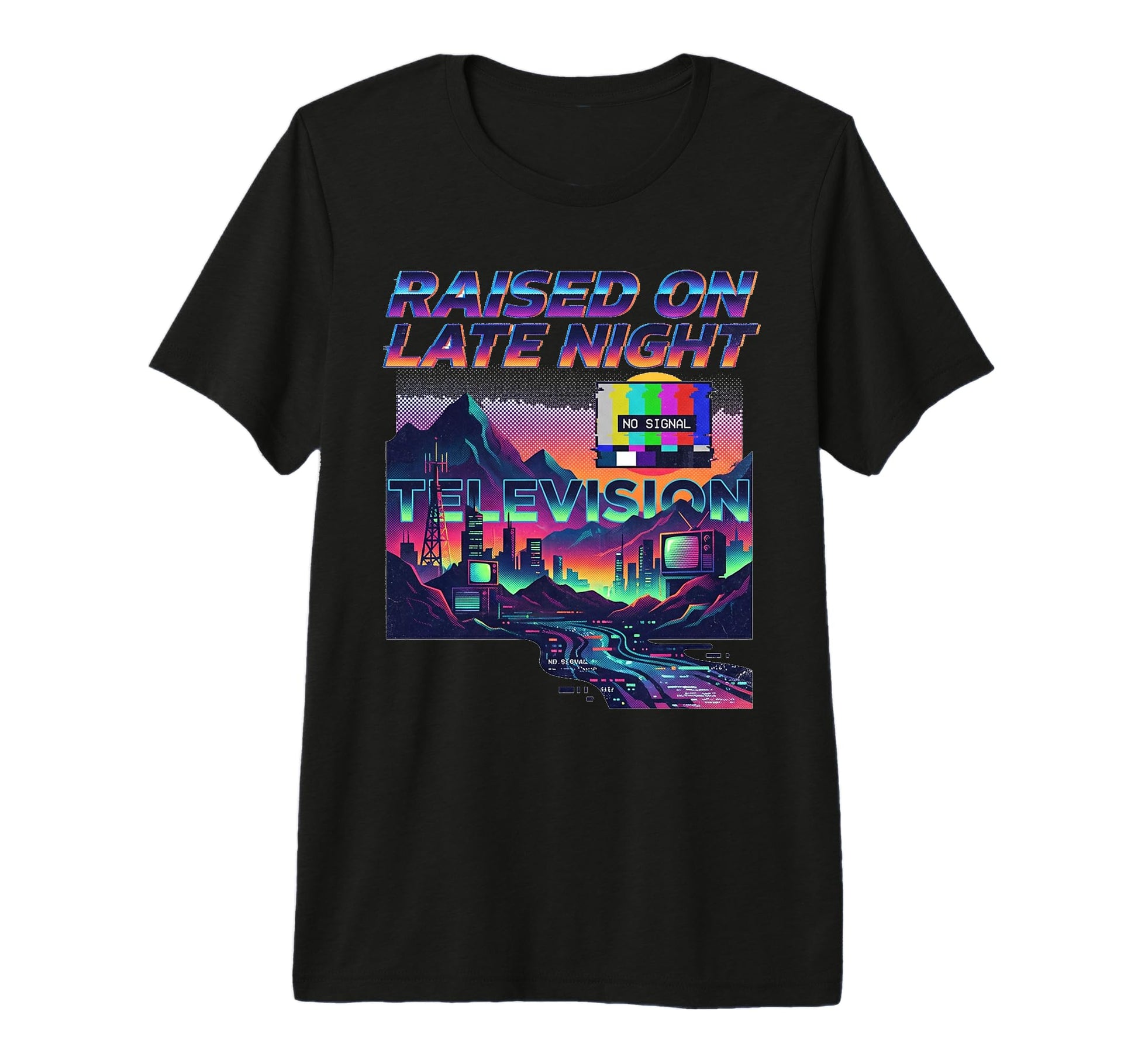 1980S Nostalgia Late Night T V 80S T-Shirt - Minimalist Print for Adults - T-Shirt, Sweatshirt, Hoodie