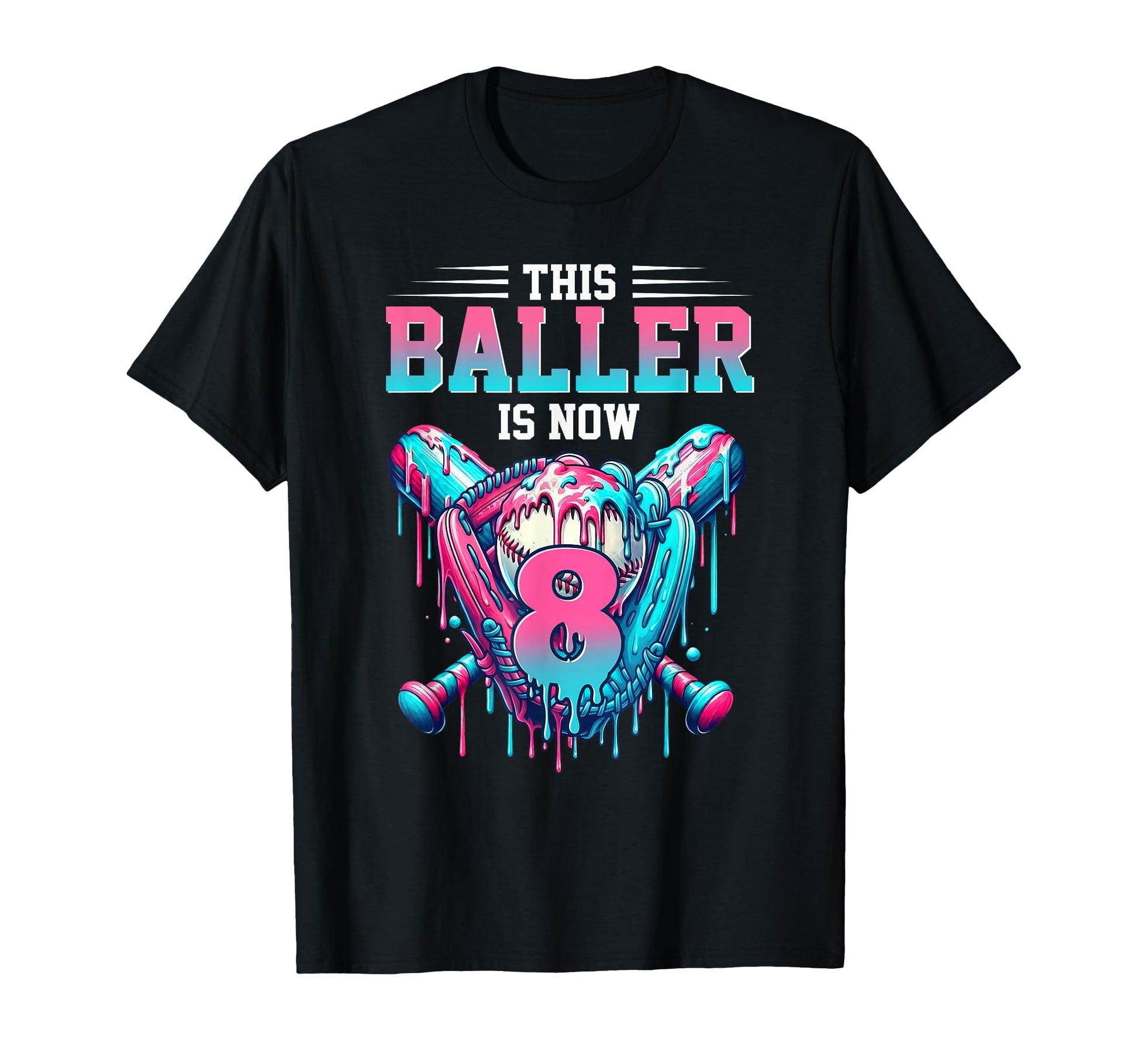 This Baller Is Now 8 Year Old T-Shirt - Streetwear Style for Adults - T-Shirt, Sweatshirt, Hoodie