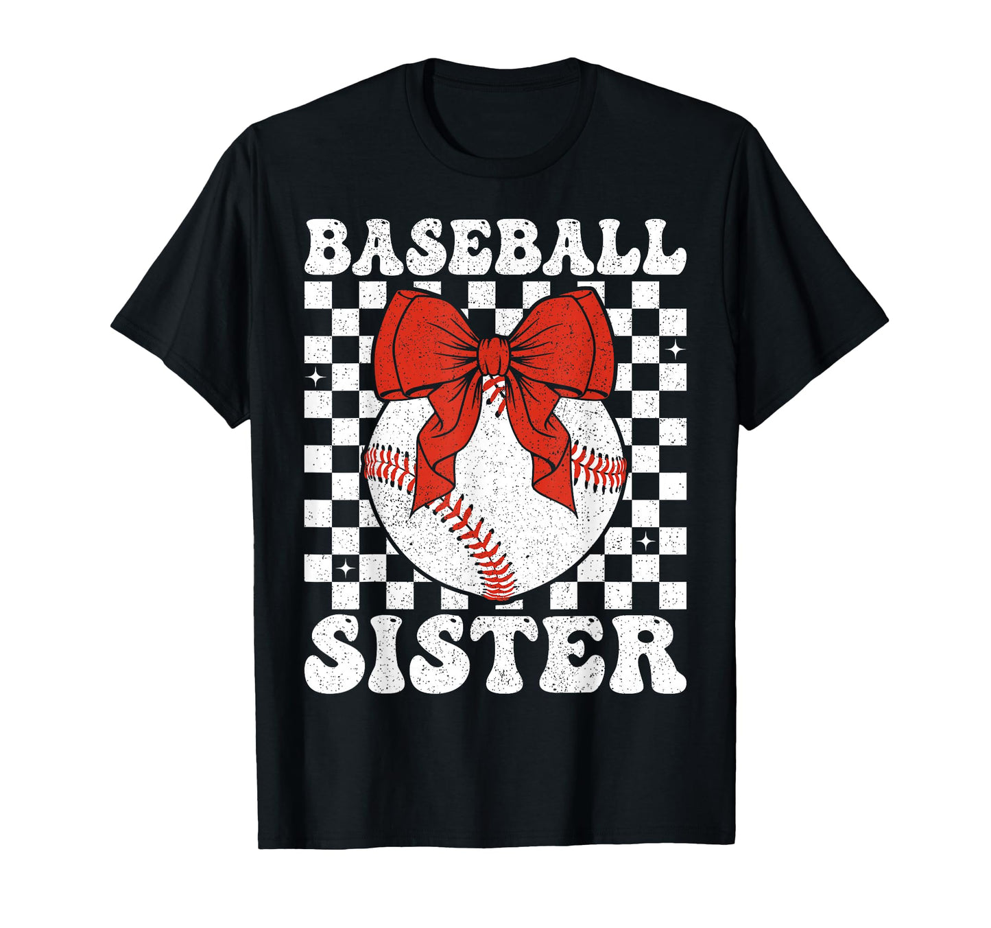 Baseball Sister Coquette Bow Sport T-Shirt - Trendy Graphic for Adults - T-Shirt, Sweatshirt, Hoodie