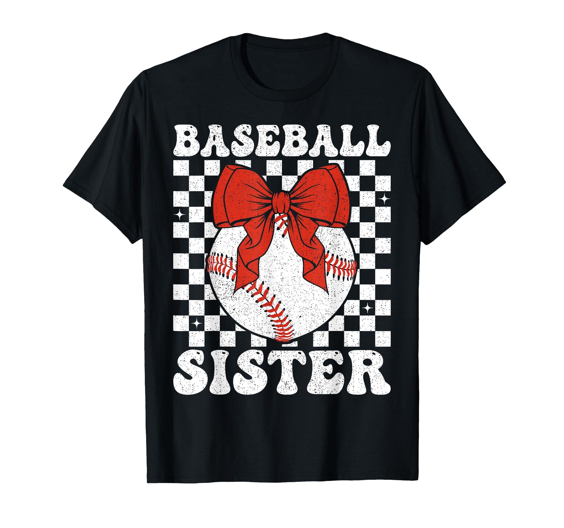 Baseball Sister Coquette Bow Sport T-Shirt - Trendy Graphic for Adults - T-Shirt, Sweatshirt, Hoodie