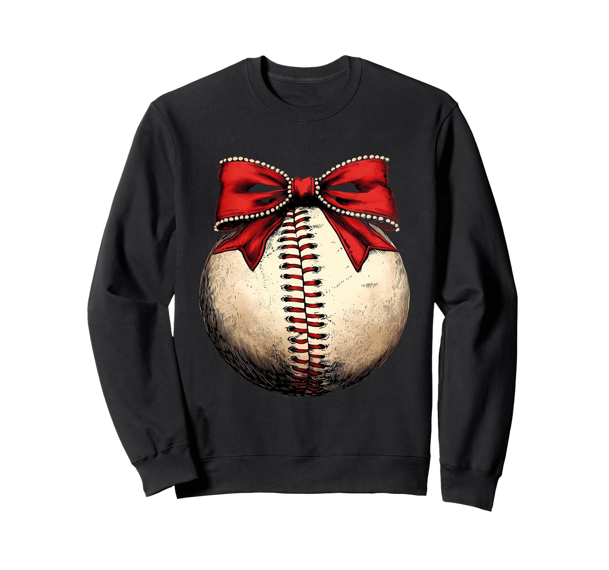 Baseball Coquette Bow Baseball Mom Sweatshirt - Trendy Graphic for Adults - T-Shirt, Sweatshirt, Hoodie