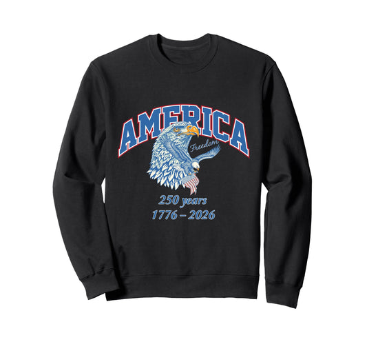 250 Years America Freedom Flying Sweatshirt - Fun Novelty Design Unisex - T-Shirt, Sweatshirt, Hoodie