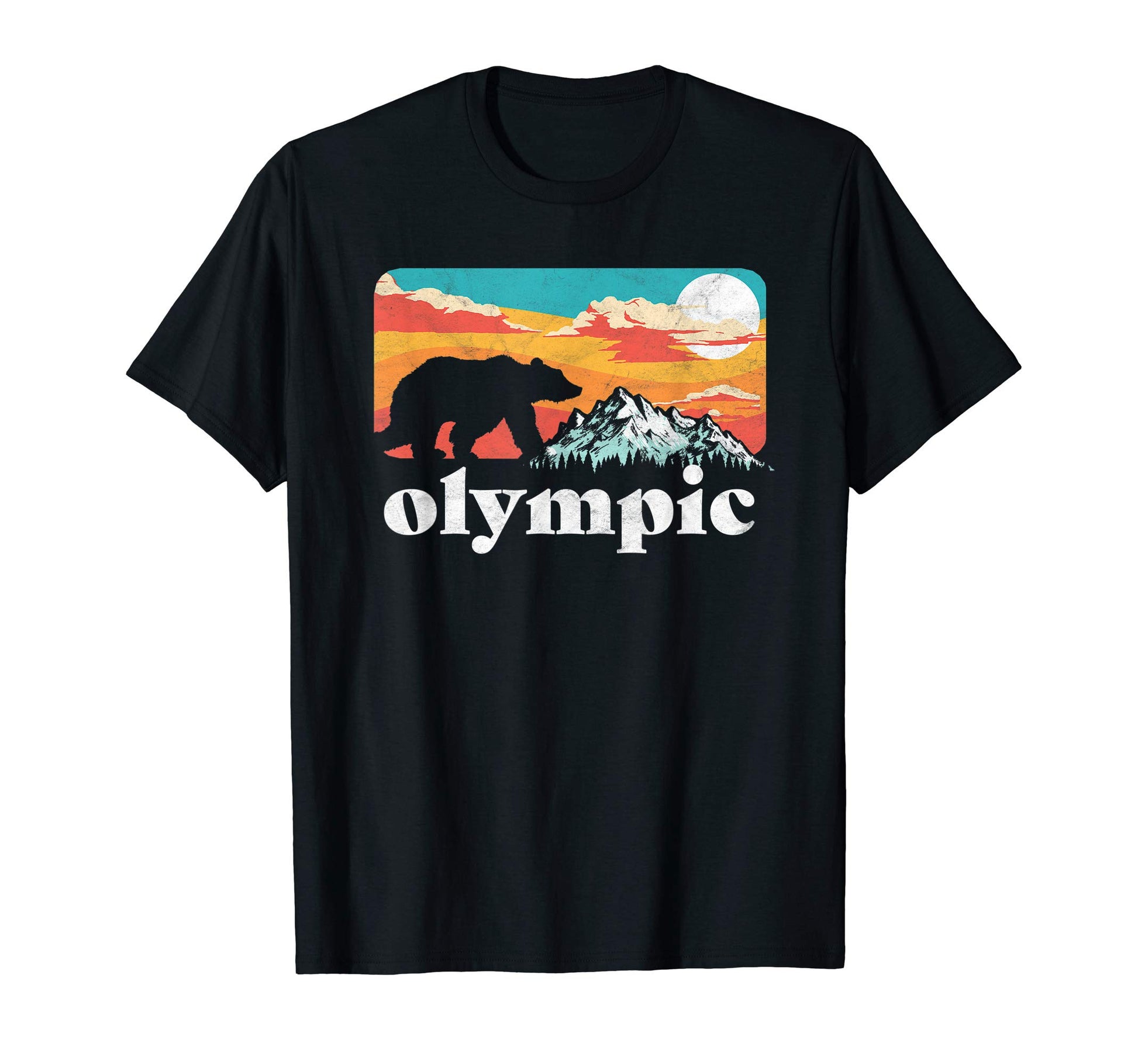 Olympic National Park Bear Mountain 80S T-Shirt - Trendy Graphic Unisex - T-Shirt, Sweatshirt, Hoodie