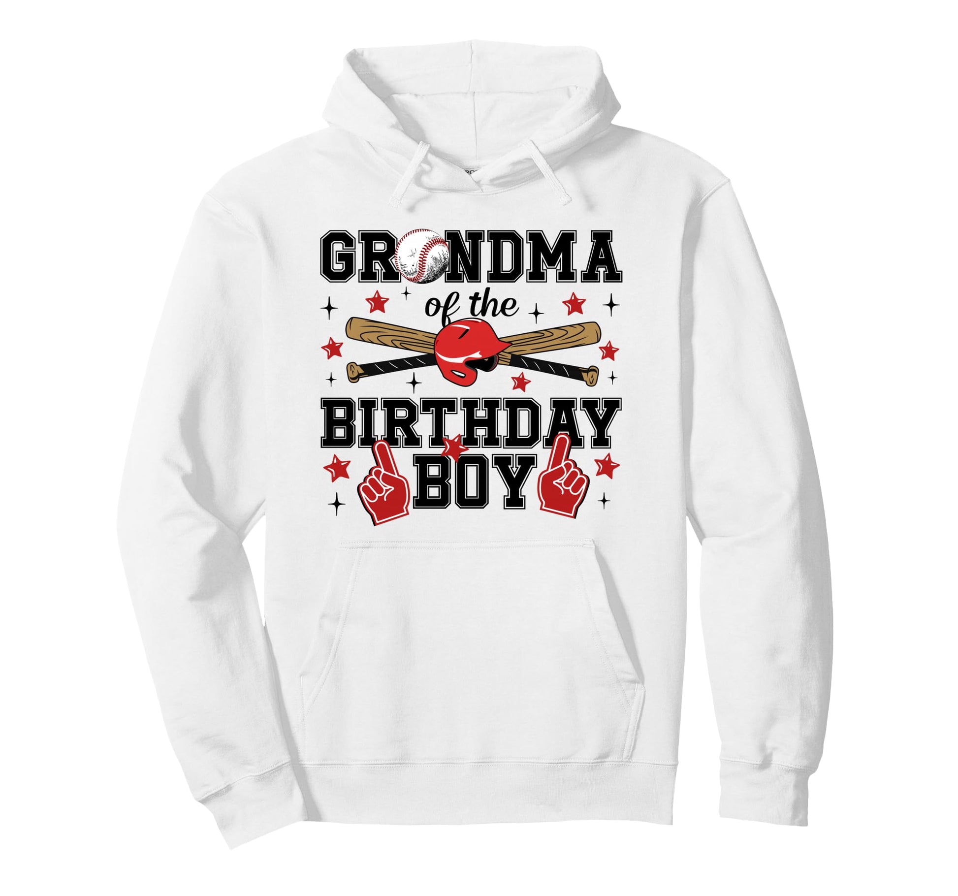 Grandma Birthday Baseball Sport Family Hoodie - Trendy Graphic for Adults - T-Shirt, Sweatshirt, Hoodie