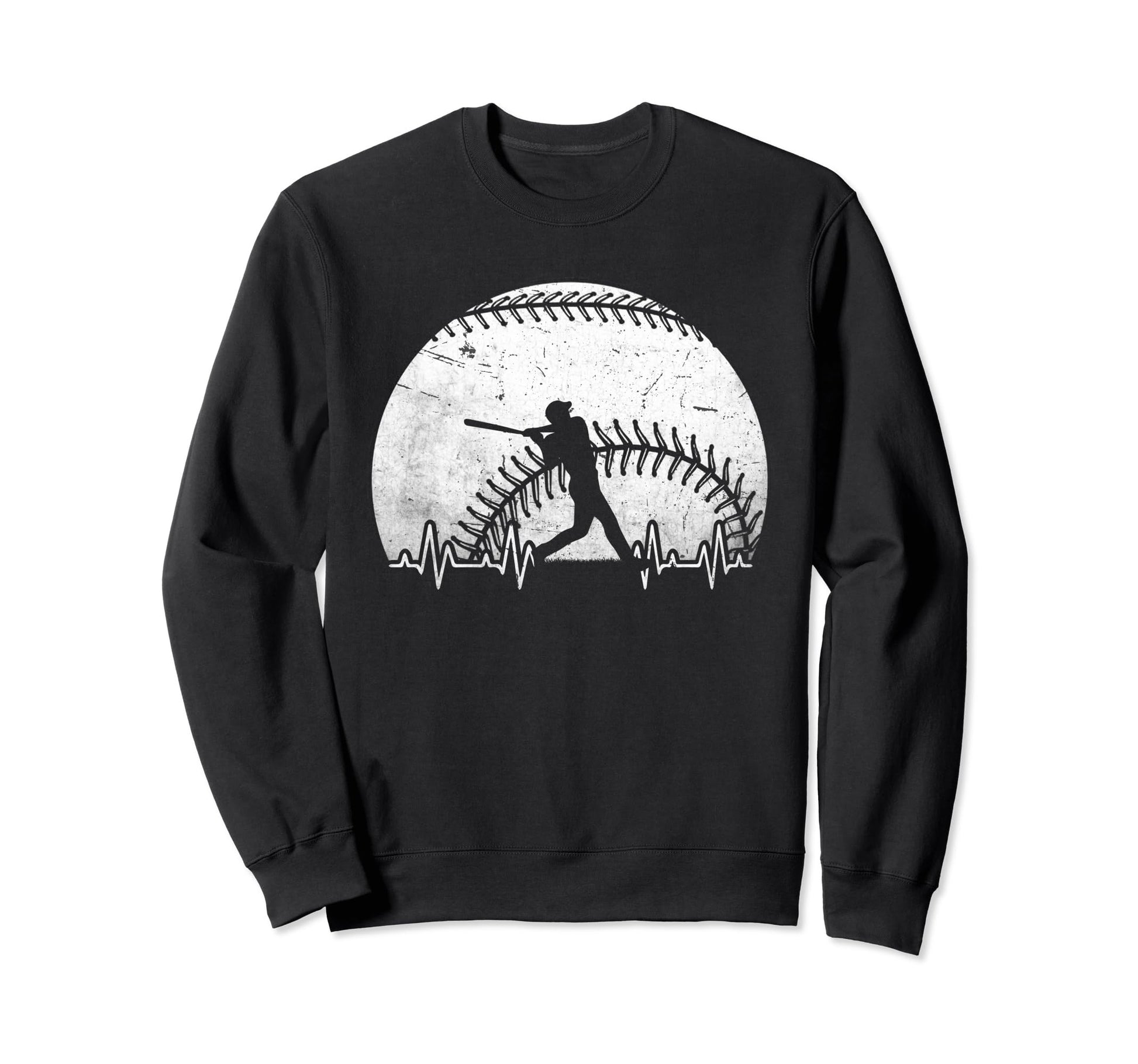 Baseball Player Heartbeat Rhythm Sweatshirt - Streetwear Style for Adults - T-Shirt, Sweatshirt, Hoodie
