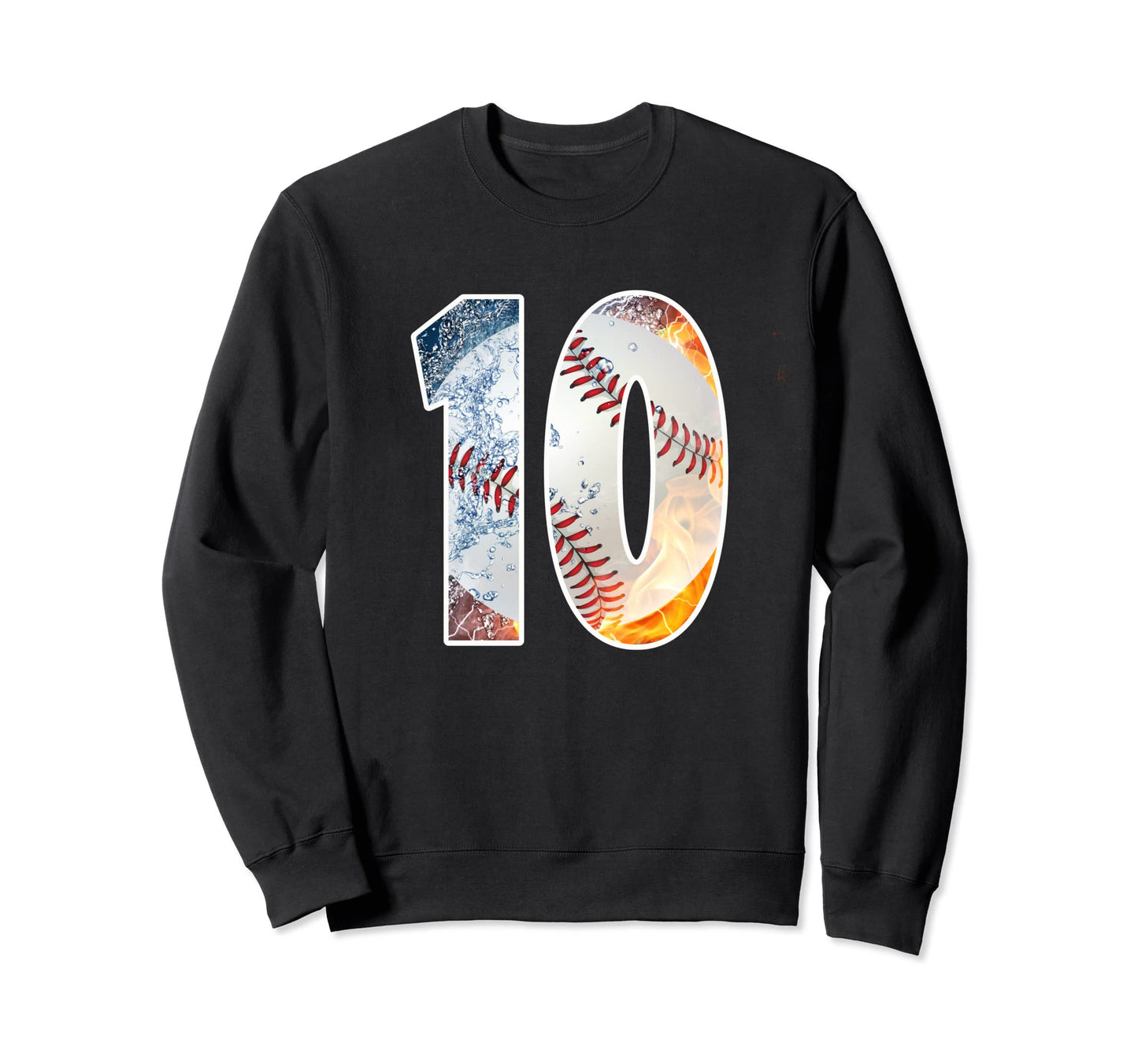 10Th Birthday Party Baseball Sweatshirt - Aesthetic Graphic for Adults - T-Shirt, Sweatshirt, Hoodie