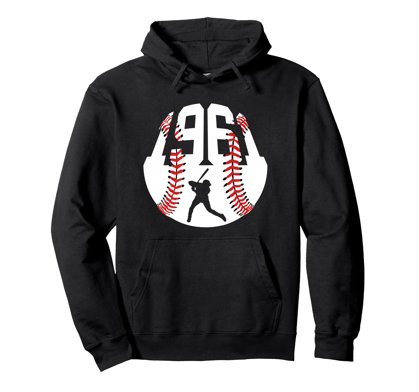 1961 Baseball 65Th Birthday Hoodie - Custom Art Print for Adults - T-Shirt, Sweatshirt, Hoodie