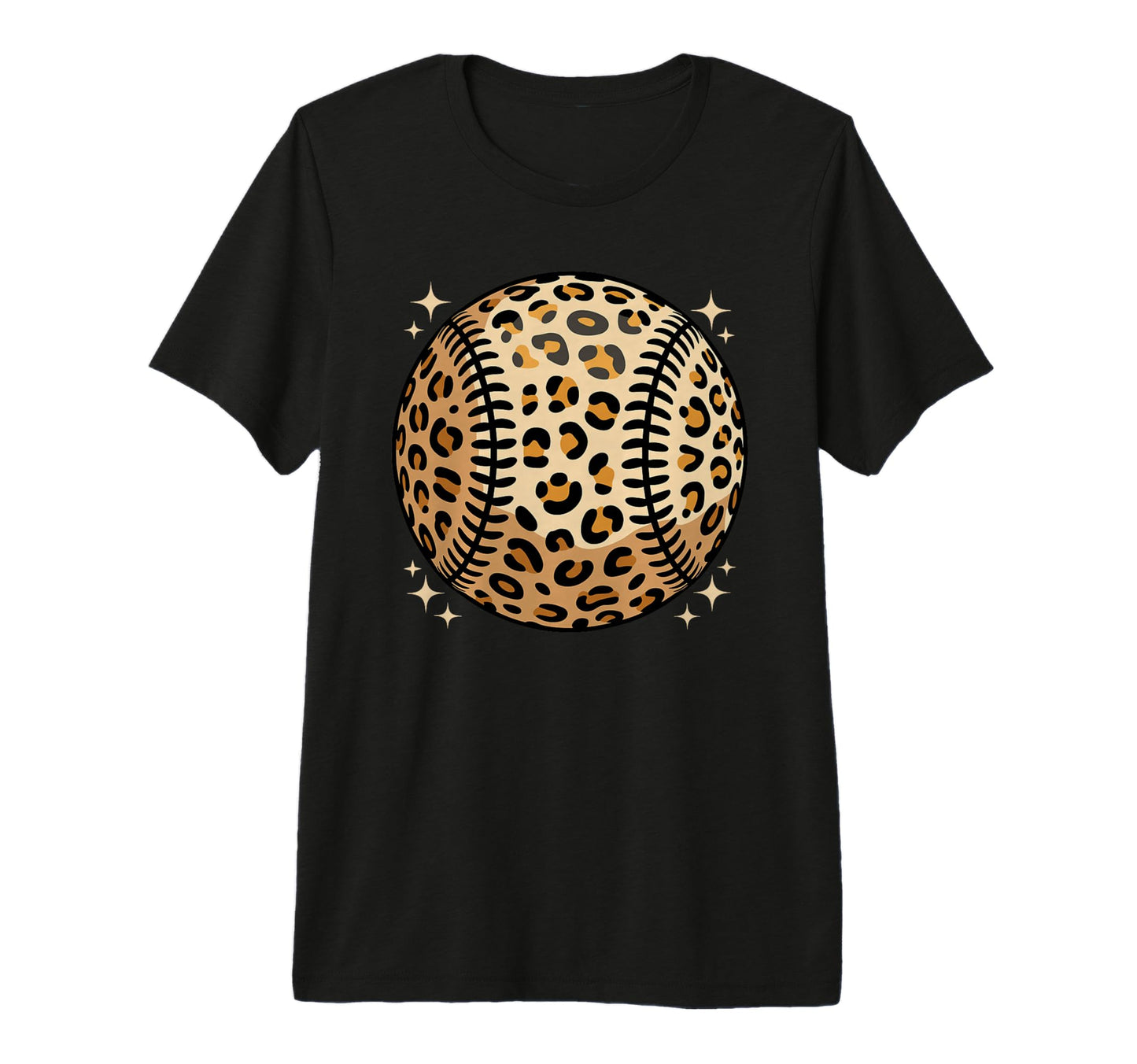 Leopard Pattern Baseball Tri Blend T-Shirt - Aesthetic Graphic for Adults - T-Shirt, Sweatshirt, Hoodie