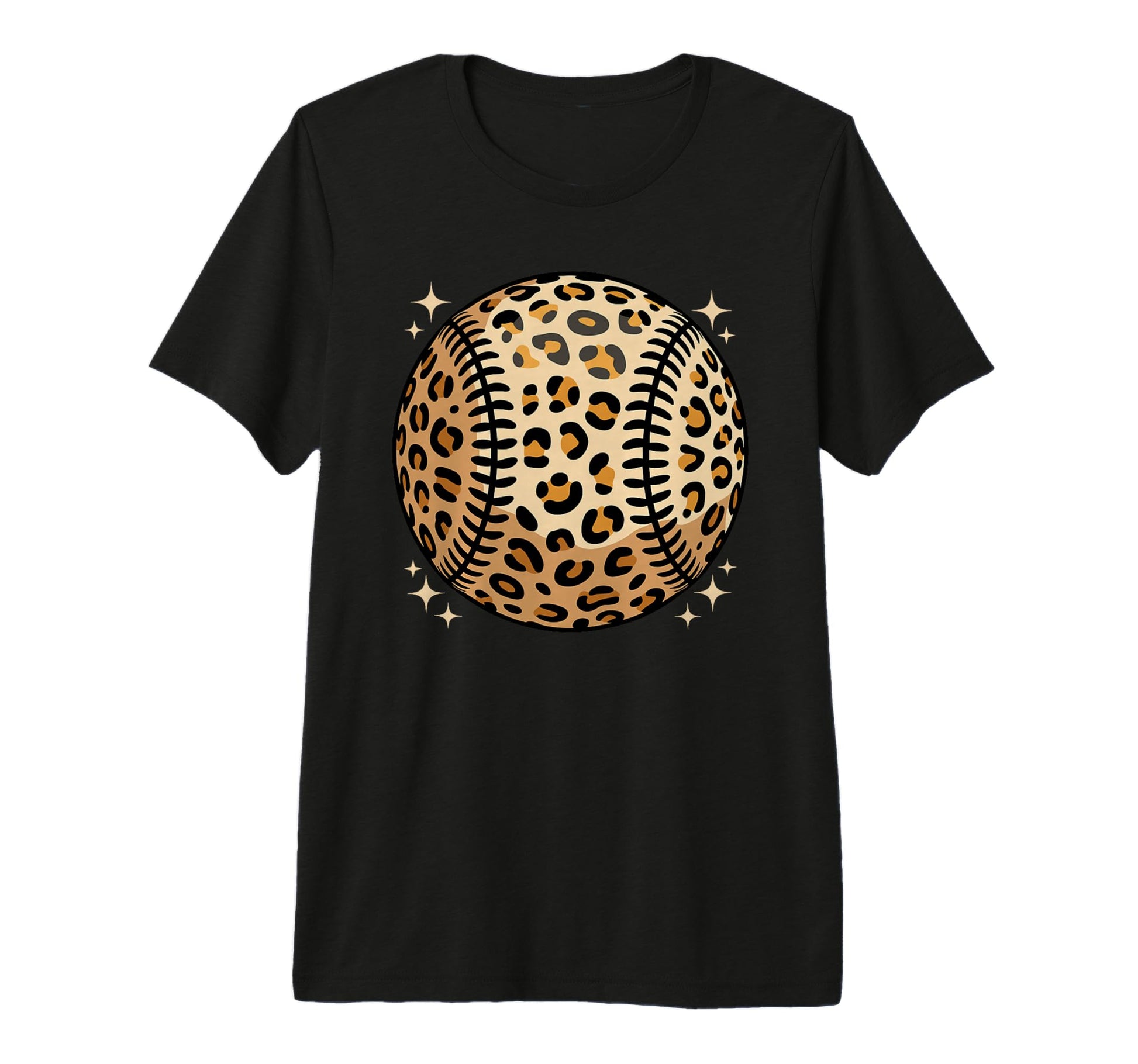 Leopard Pattern Baseball Tri Blend T-Shirt - Aesthetic Graphic for Adults - T-Shirt, Sweatshirt, Hoodie
