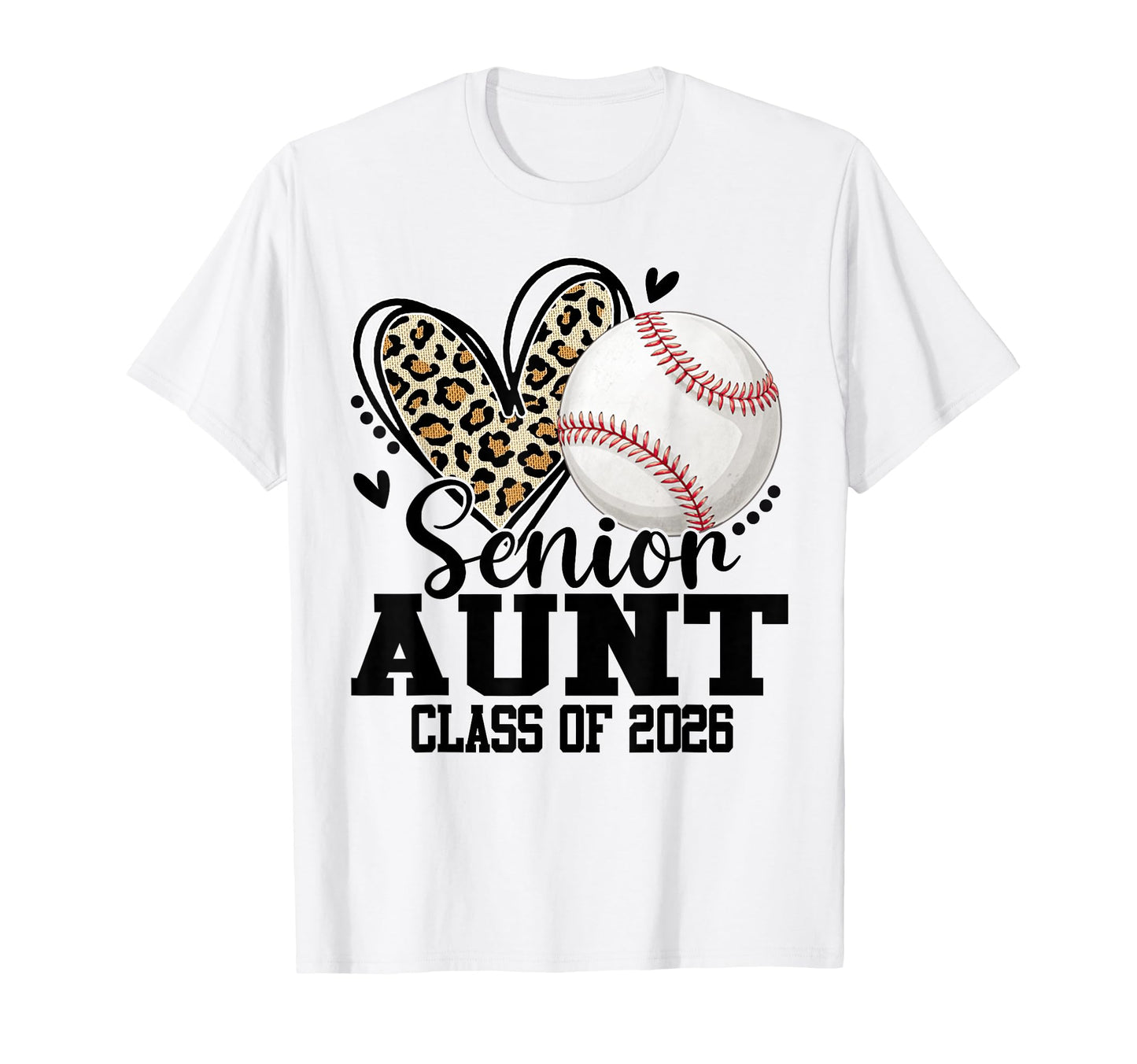 Senior Aunt Class 2026 Baseball T-Shirt - Minimalist Print for Adults - T-Shirt, Sweatshirt, Hoodie