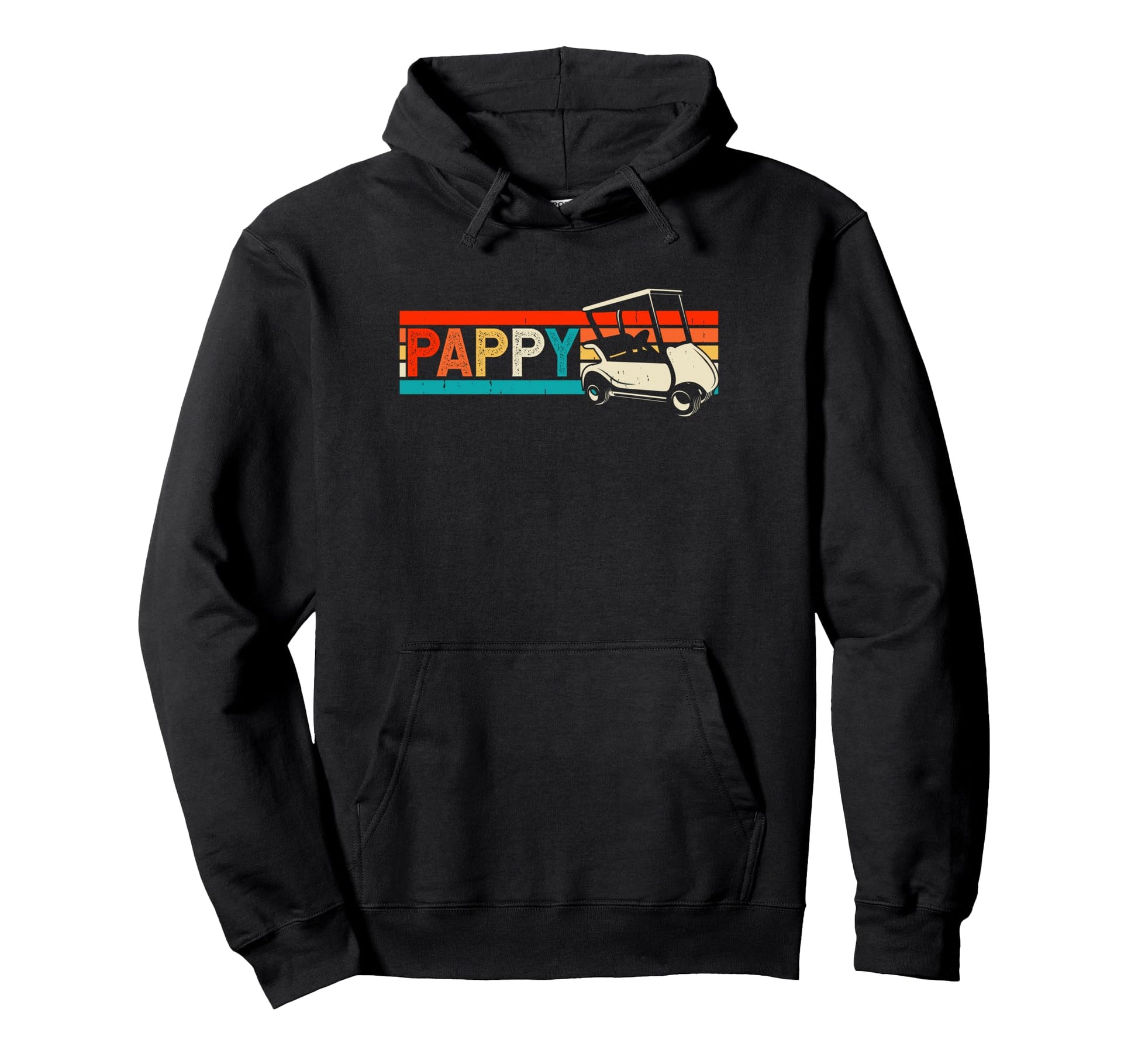 Funny Pappy Golf Lover Sunset Striped Hoodie - Trendy Graphic Unisex - T-Shirt, Sweatshirt, Hoodie