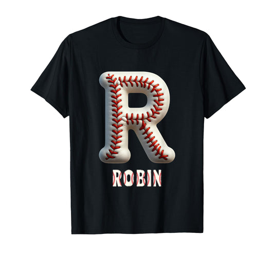Baseball Home Run Lucian Initial T-Shirt - Casual Everyday Wear Men Women - T-Shirt, Sweatshirt, Hoodie