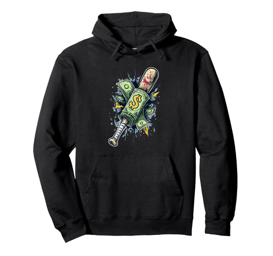 Awesome Money Baseball Bat Costume Hoodie - Streetwear Style Men Women - T-Shirt, Sweatshirt, Hoodie