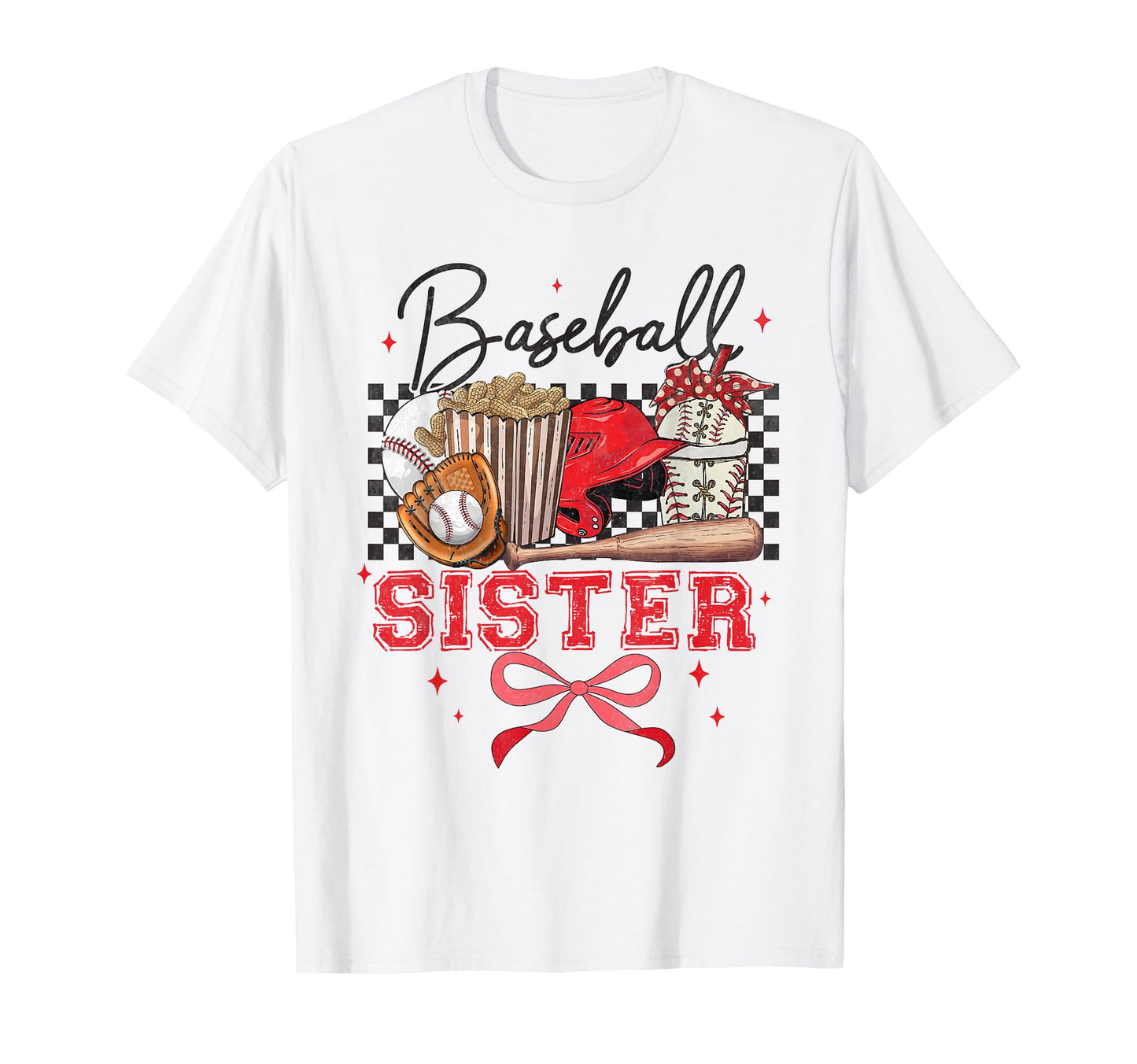 Baseball Sister Coquette Bow Biggest T-Shirt - Streetwear Style Men Women - T-Shirt, Sweatshirt, Hoodie