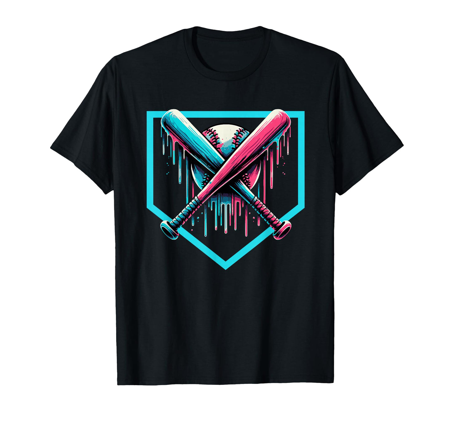 Drip Baseball Bat And T-Shirt - Aesthetic Graphic for Adults - T-Shirt, Sweatshirt, Hoodie