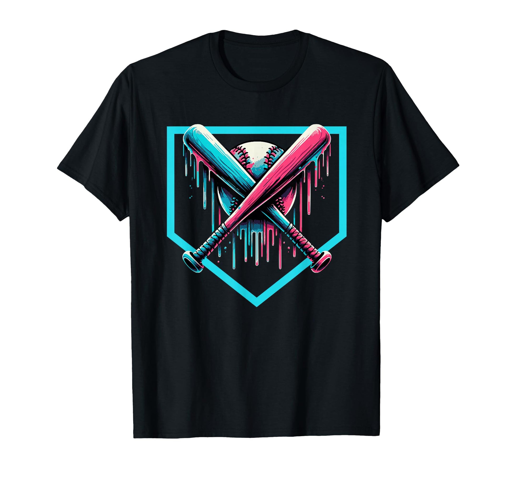 Drip Baseball Bat And T-Shirt - Aesthetic Graphic for Adults - T-Shirt, Sweatshirt, Hoodie