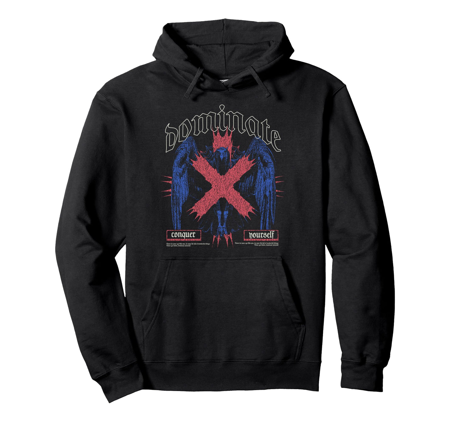 Y2K Dominate Bold Urban Graffiti Hoodie - Casual Everyday Wear Unisex - T-Shirt, Sweatshirt, Hoodie