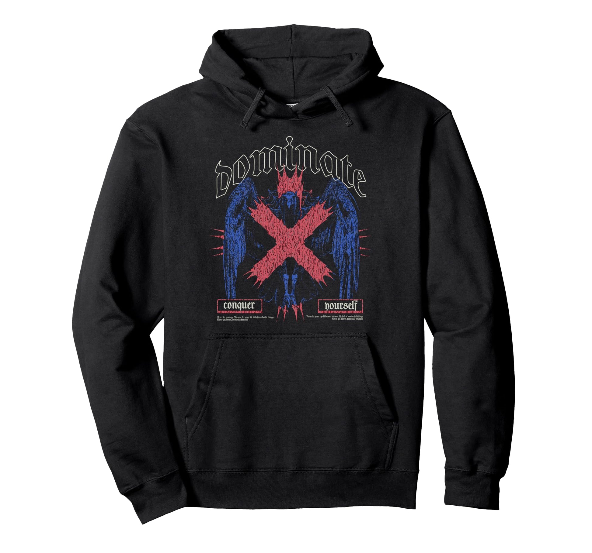 Y2K Dominate Bold Urban Graffiti Hoodie - Casual Everyday Wear Unisex - T-Shirt, Sweatshirt, Hoodie