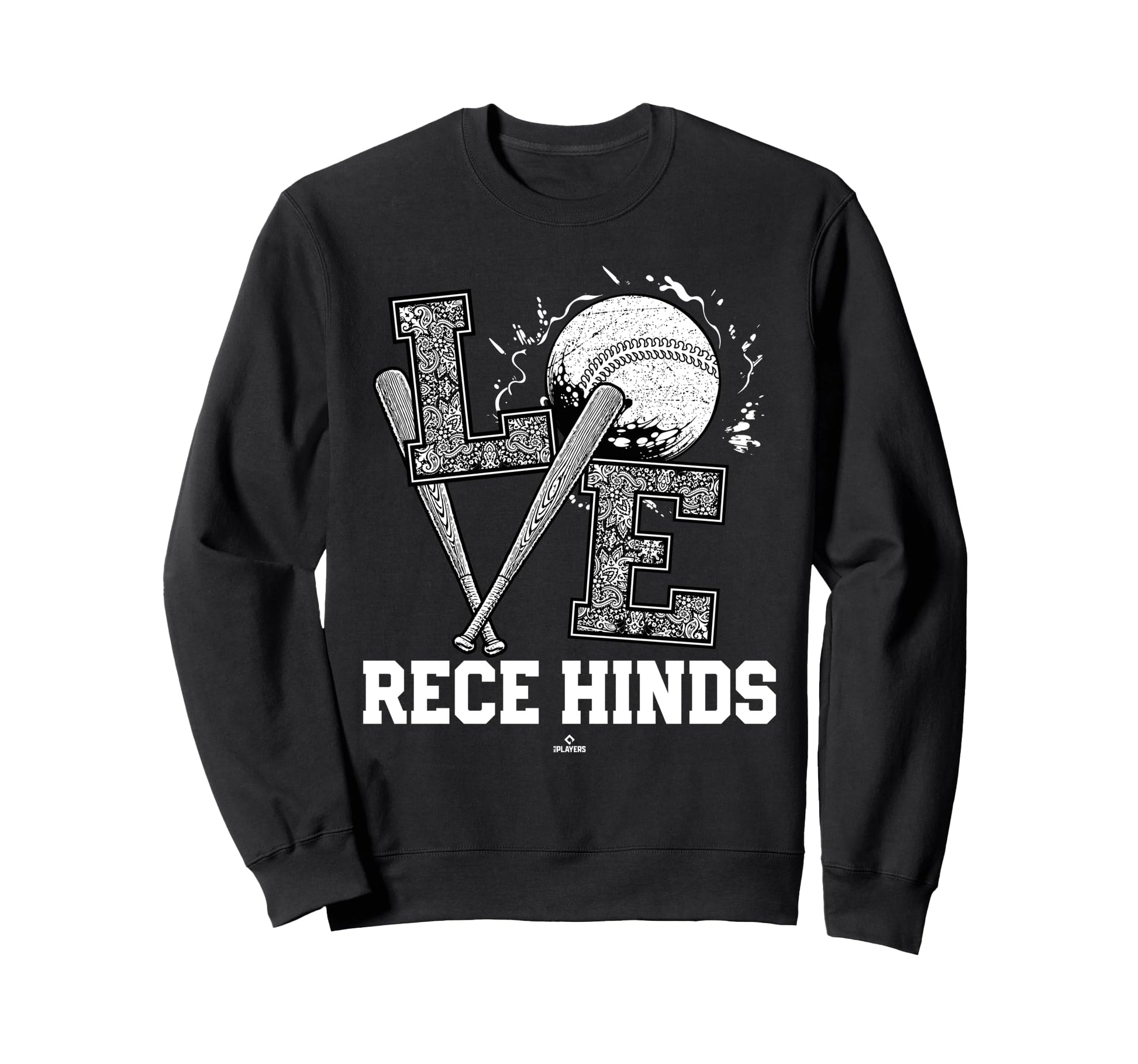 Distressed Baseball Love Rece Hinds Sweatshirt - Novelty Apparel Unisex - T-Shirt, Sweatshirt, Hoodie