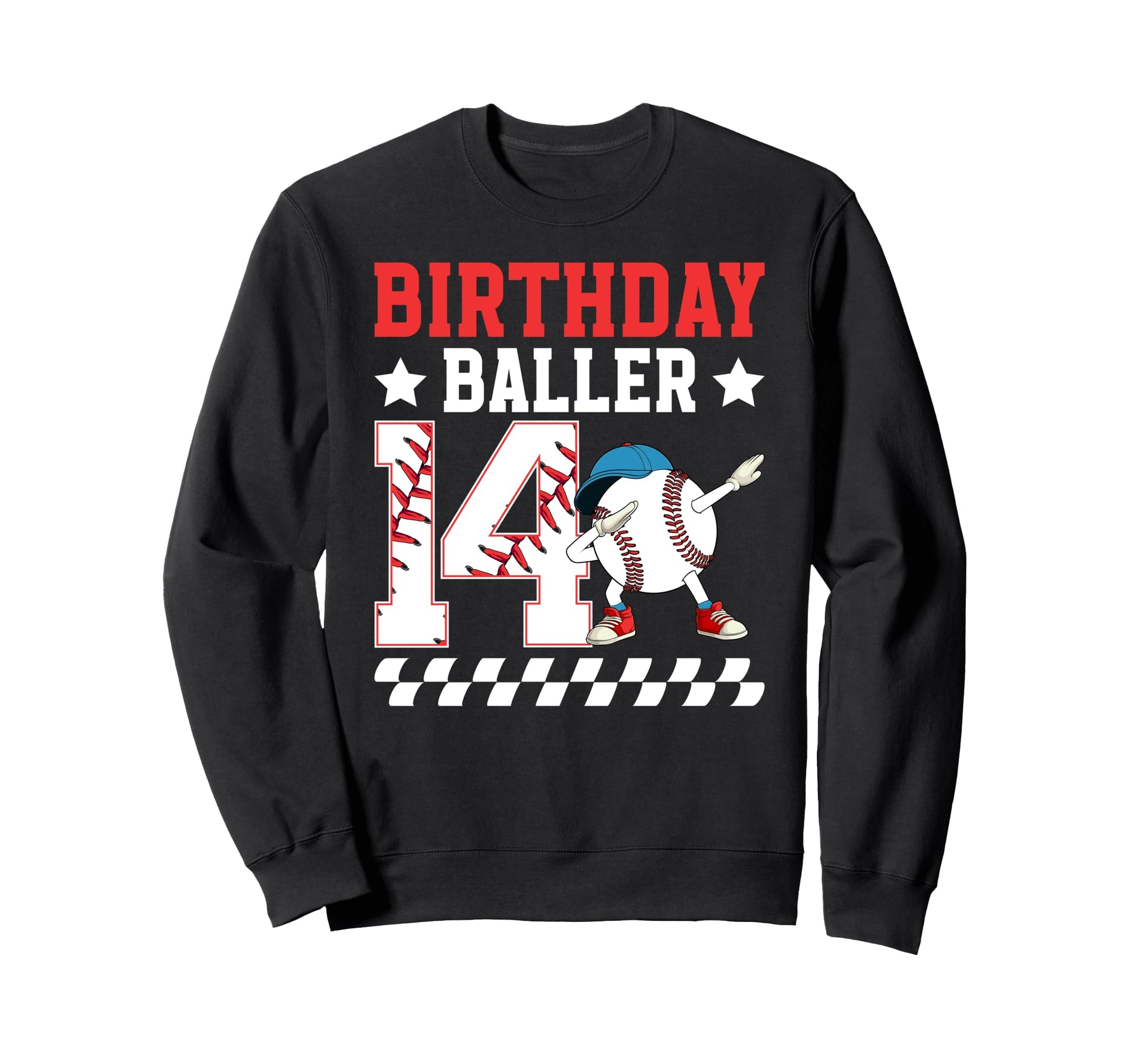 14Th Baseball Birthday Fourteen Sweatshirt - Streetwear Style for Adults - T-Shirt, Sweatshirt, Hoodie