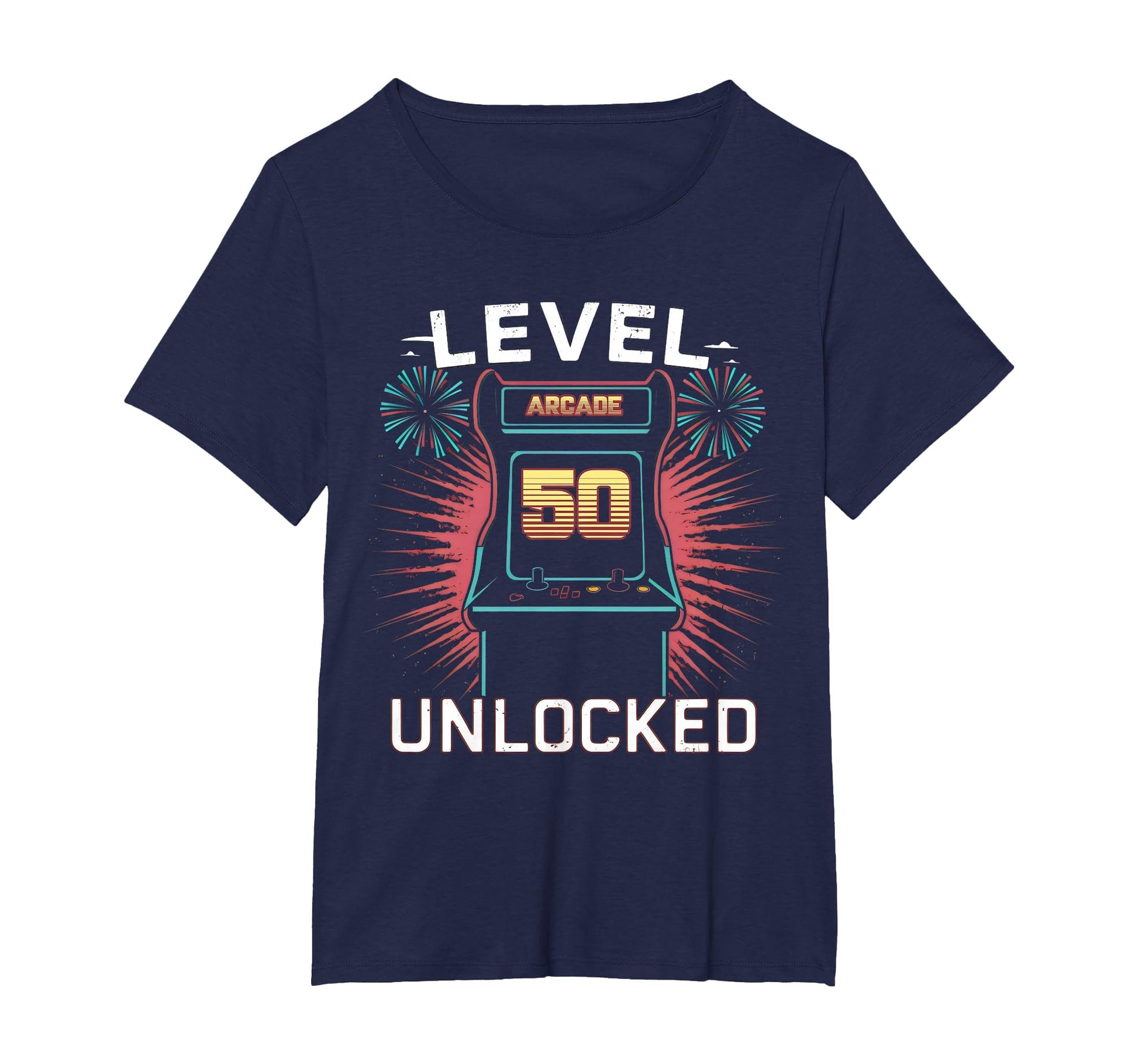 Level 50 Unlocked Video Game 50Th T-Shirt - Unique Graphic Men Women - T-Shirt, Sweatshirt, Hoodie