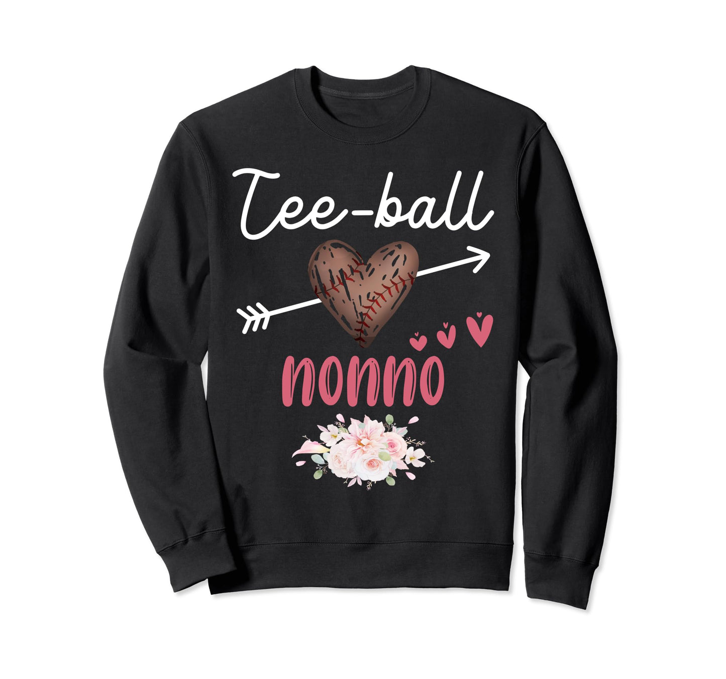 Ball Nonno Heart Baseball Family Mother Sweatshirt - Unique Graphic Unisex - T-Shirt, Sweatshirt, Hoodie