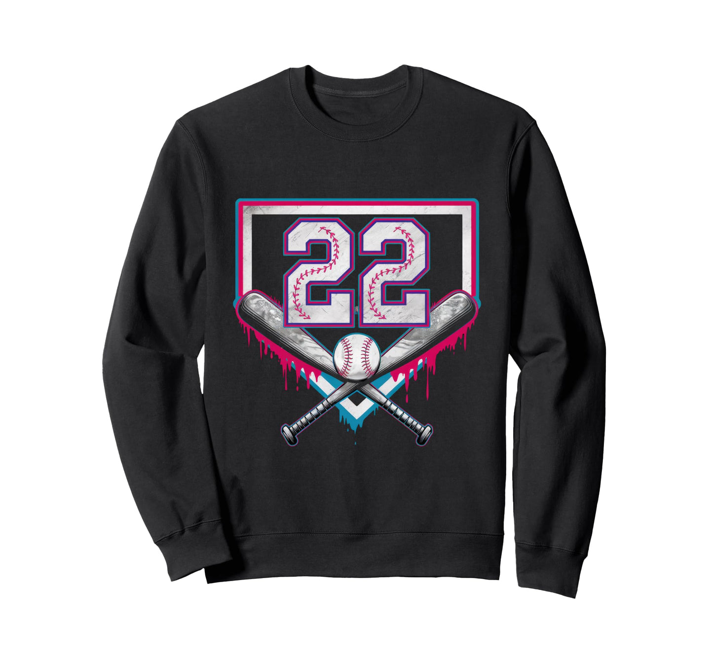 22Th Birthday Baseball Home Ice Sweatshirt - Streetwear Style for Adults - T-Shirt, Sweatshirt, Hoodie