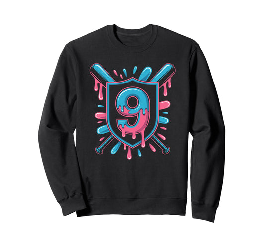 Baseball Birthday Drip Aesthetic Sweatshirt - Aesthetic Graphic Men Women - T-Shirt, Sweatshirt, Hoodie