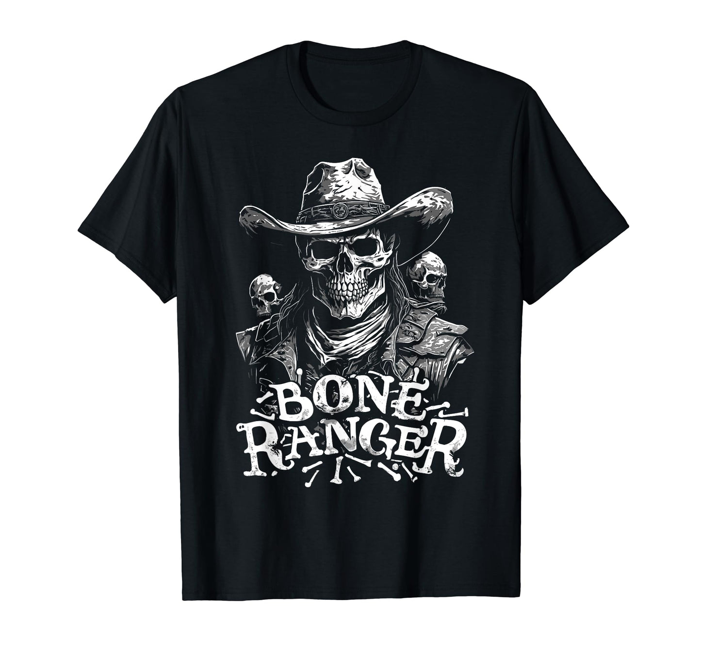 Funny Cowboy Skeleton Halloween T-Shirt - Fun Novelty Design Men Women - T-Shirt, Sweatshirt, Hoodie