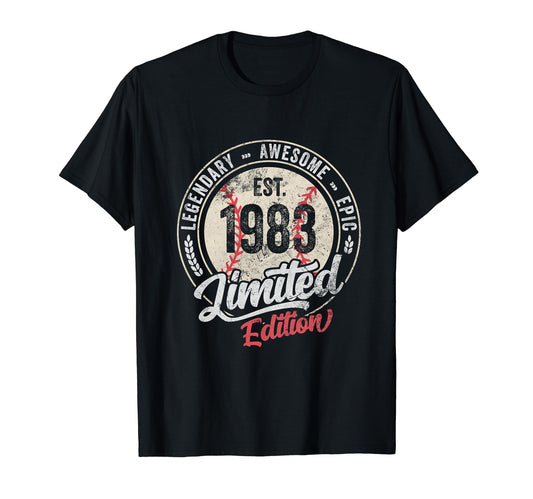 41 Years Old Bday 1983 41St Birthday T-Shirt - Novelty Apparel for Adults - T-Shirt, Sweatshirt, Hoodie