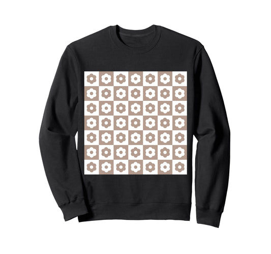 Aesthetic Pastel Brown Flower Sweatshirt - Unique Graphic for Adults - T-Shirt, Sweatshirt, Hoodie