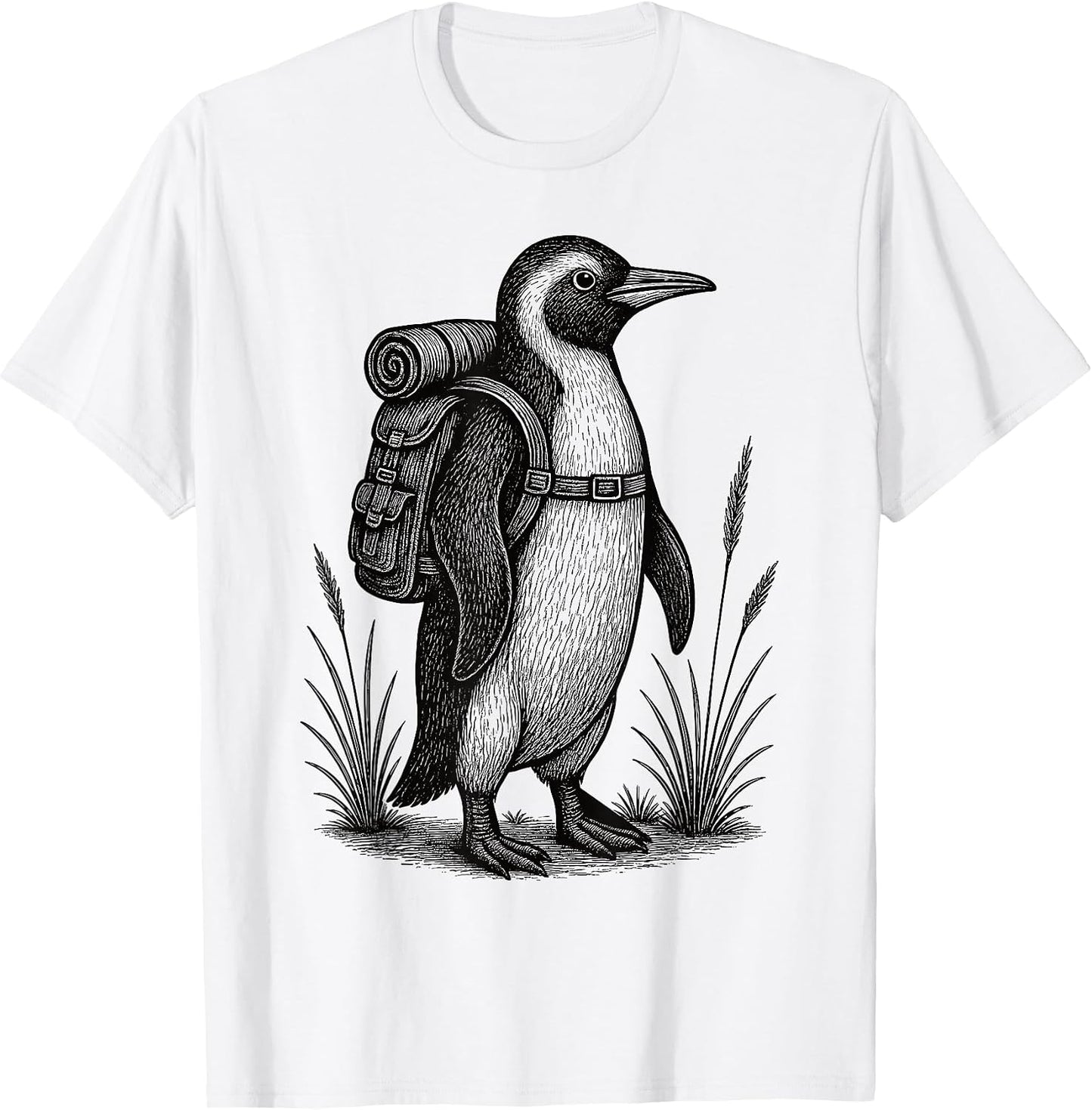 Penguin Hiker Trekking Hike Merch. - Adult & Kids T-Shirts, Sweatshirts & Hoodies apparel design preview 1
