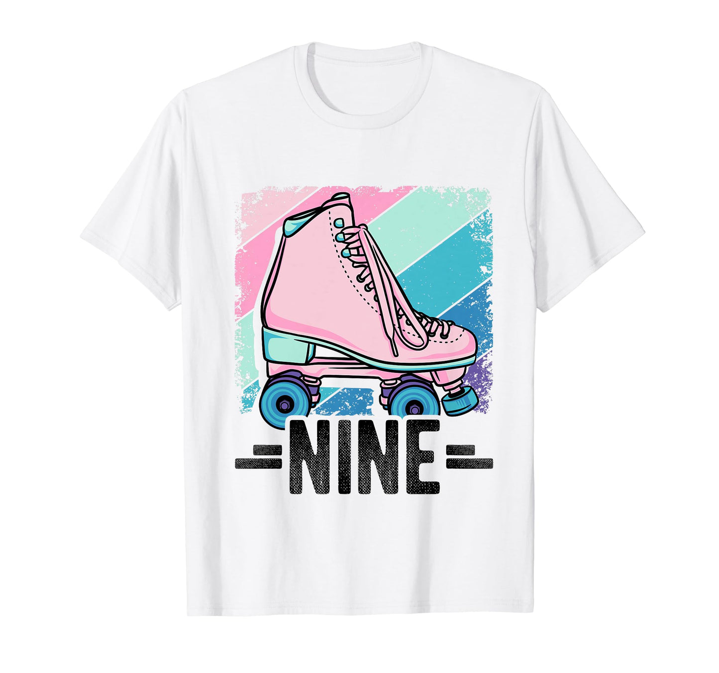 9Th Birthday Roller Skating Skater T-Shirt - Custom Art Print Men Women - T-Shirt, Sweatshirt, Hoodie
